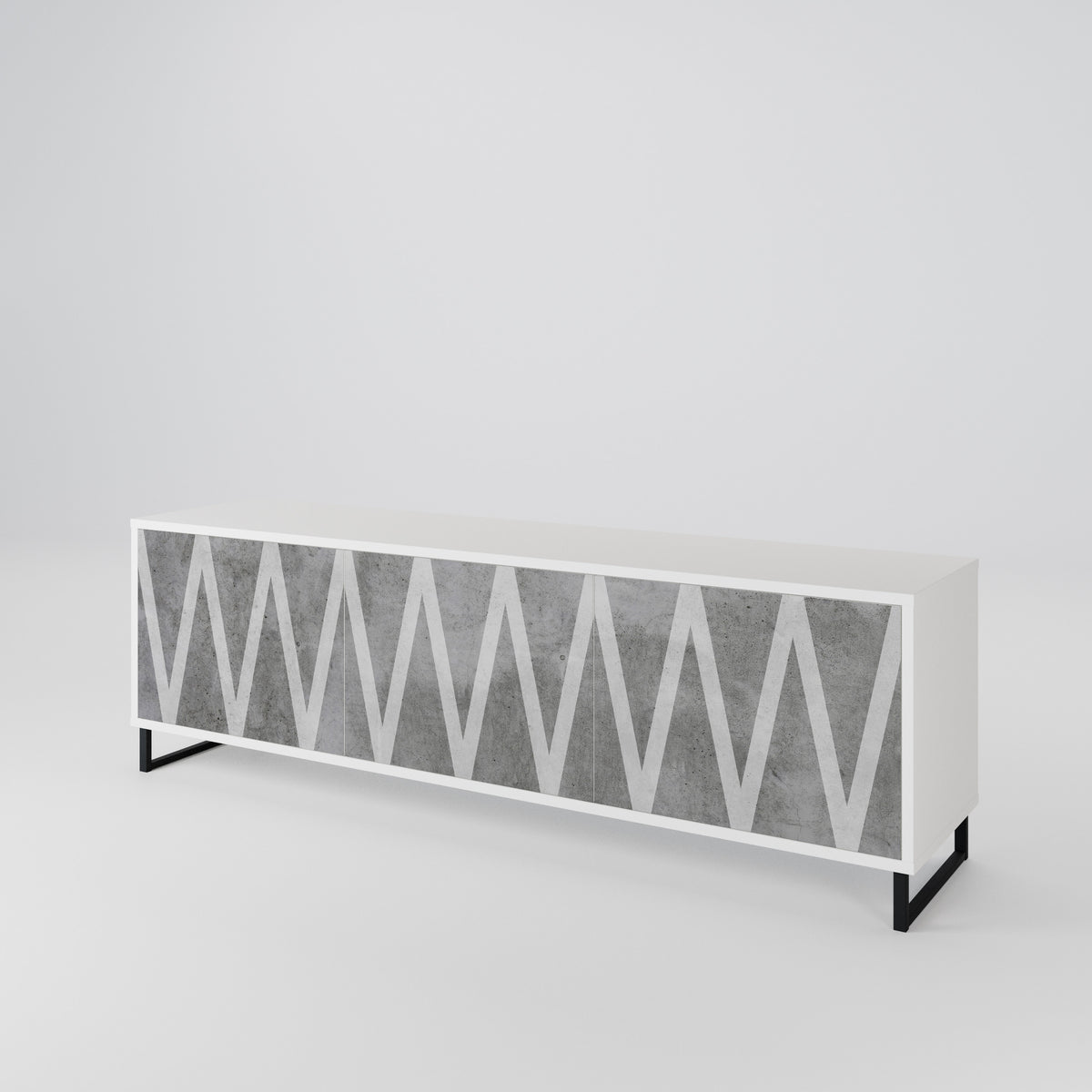SOLID ZIG ZAG Mueble de TV de 3 Puertas