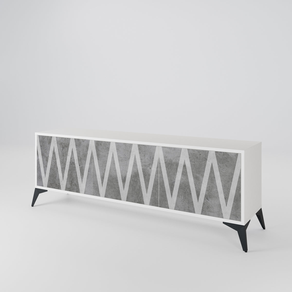 SOLID ZIG ZAG Mueble de TV de 3 Puertas