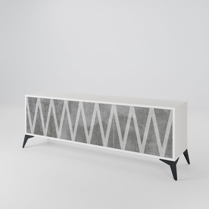 SOLID ZIG ZAG Mueble de TV de 3 Puertas
