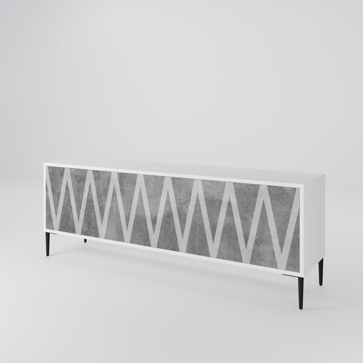 SOLID ZIG ZAG Mueble de TV de 3 Puertas
