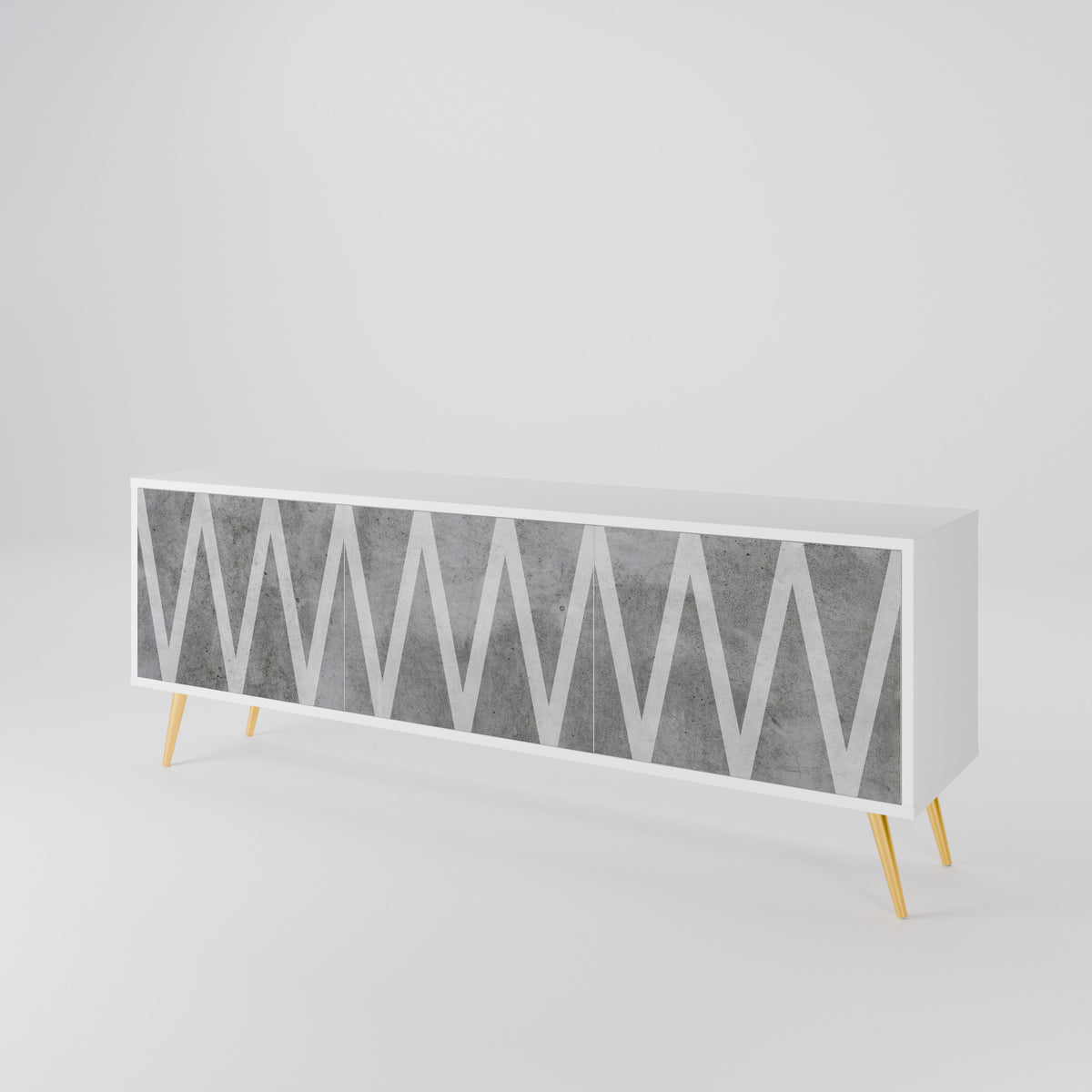 SOLID ZIG ZAG Mueble de TV de 3 Puertas