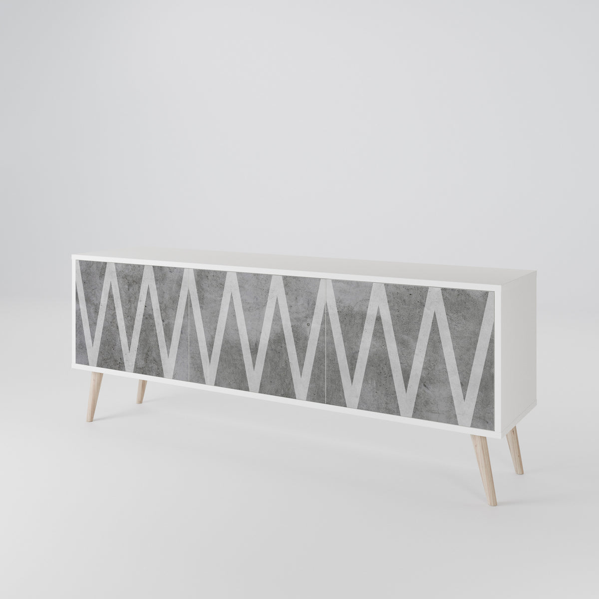 SOLID ZIG ZAG Mueble de TV de 3 Puertas