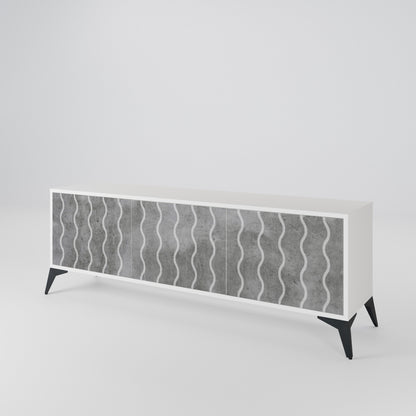 WAVES OF CONCRETE Mueble de TV de 3 Puertas