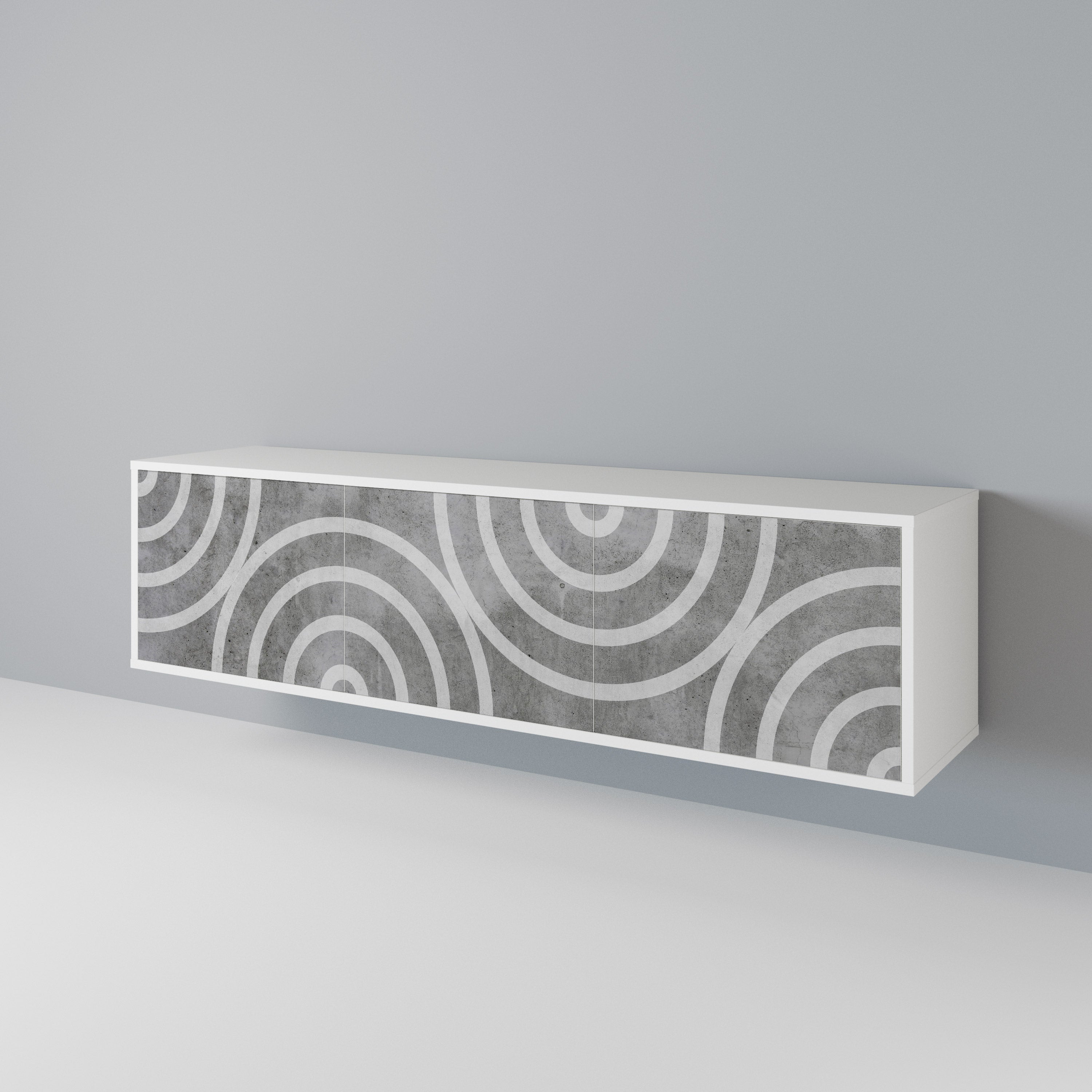 CIRCLE CONCRETE 3-Door TV Cabinet