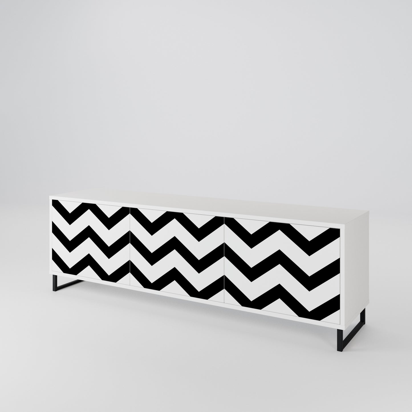 CLASSIC ZIG ZAG 3-Door TV Cabinet