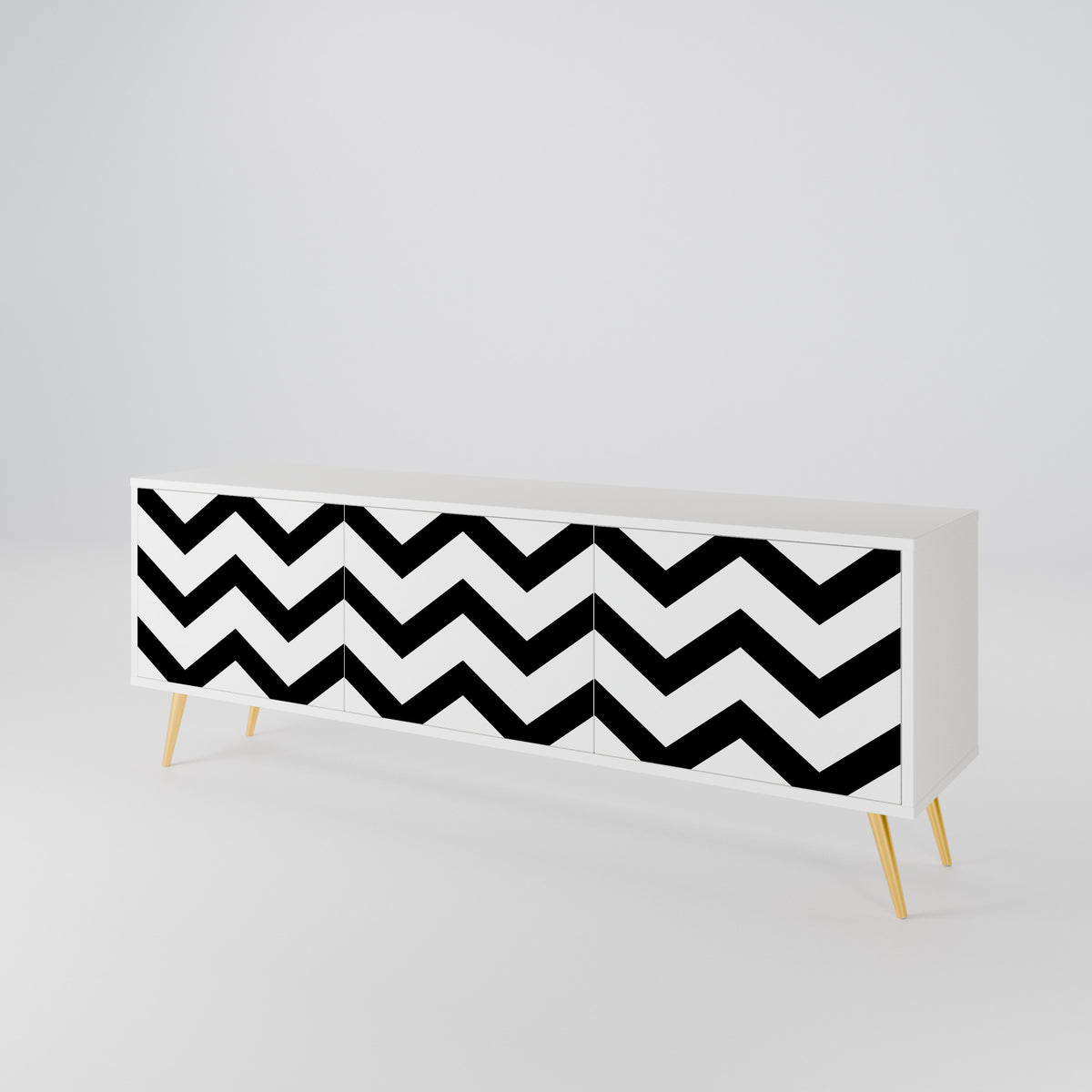 CLASSIC ZIG ZAG Mueble de TV de 3 Puertas