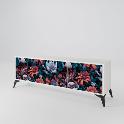 ETHEREAL BLOSSOMS Mueble de TV de 3 Puertas