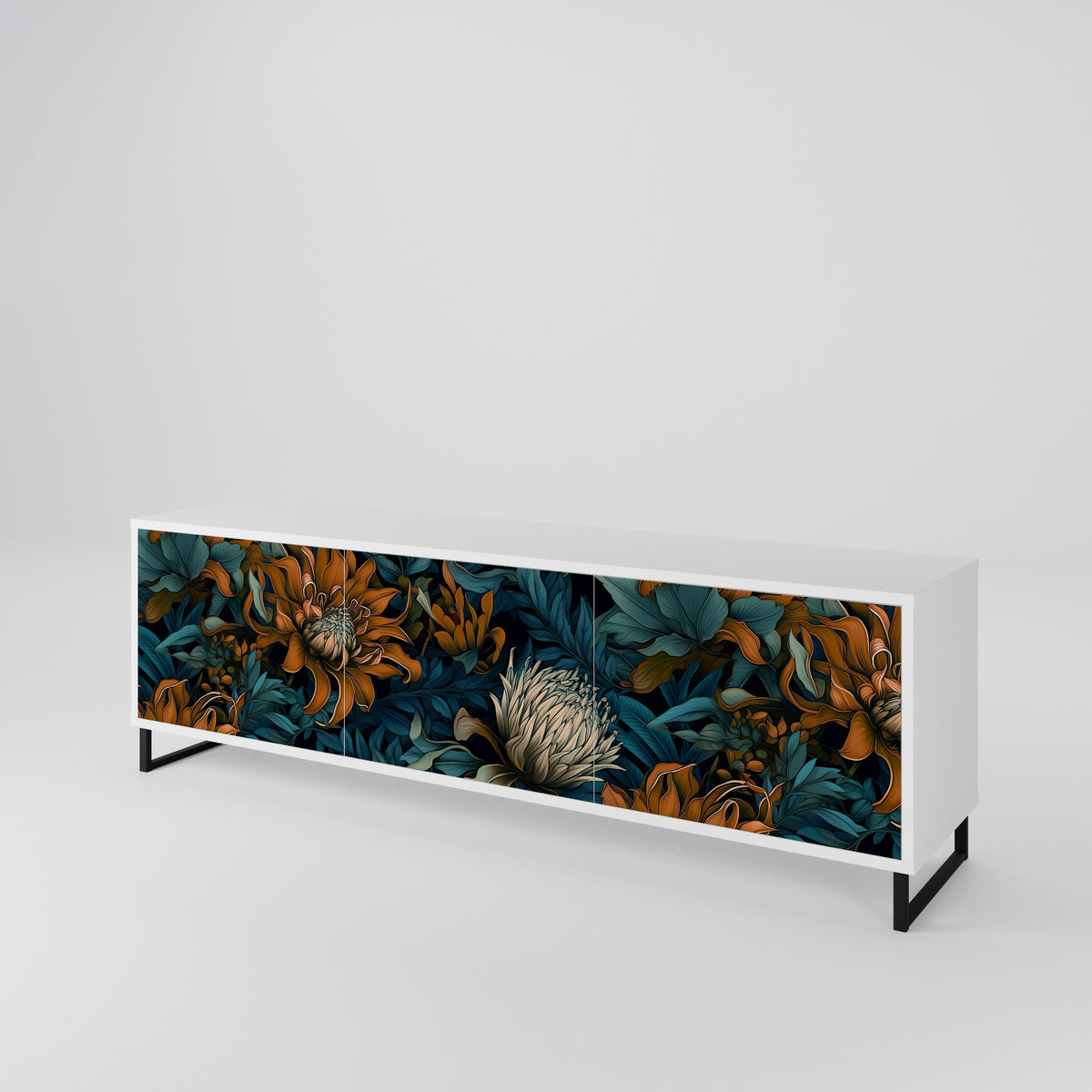MORNING BLOOM Mueble de TV de 3 Puertas