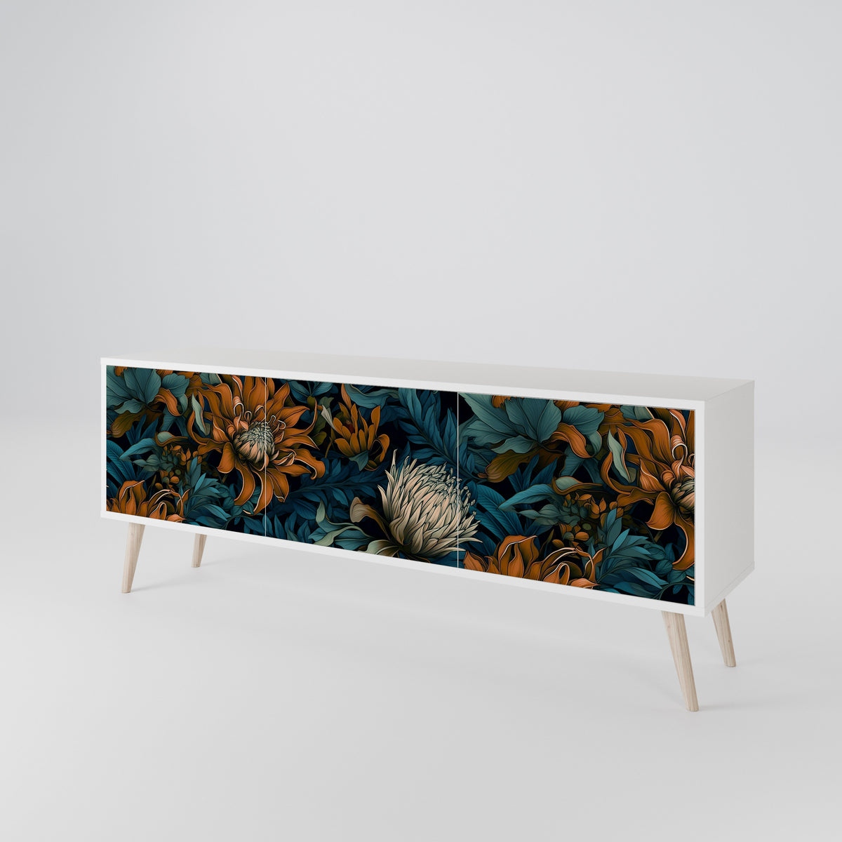 MORNING BLOOM Mueble de TV de 3 Puertas