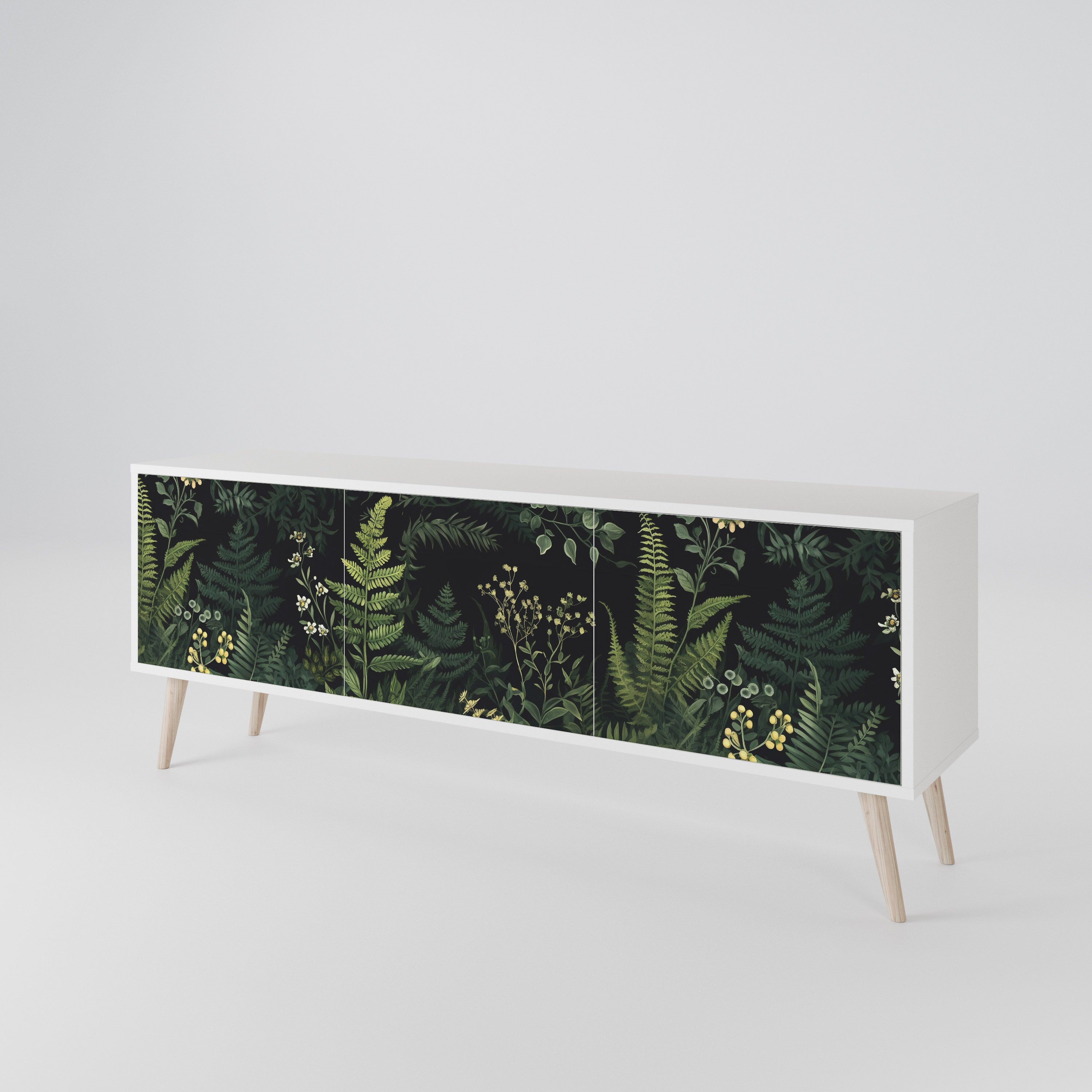FERN FLOWERS Mueble de TV de 3 Puertas