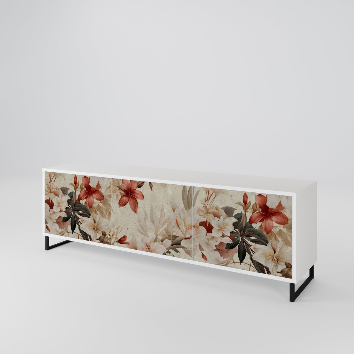 PETAL HARMONY Mueble de TV de 3 Puertas
