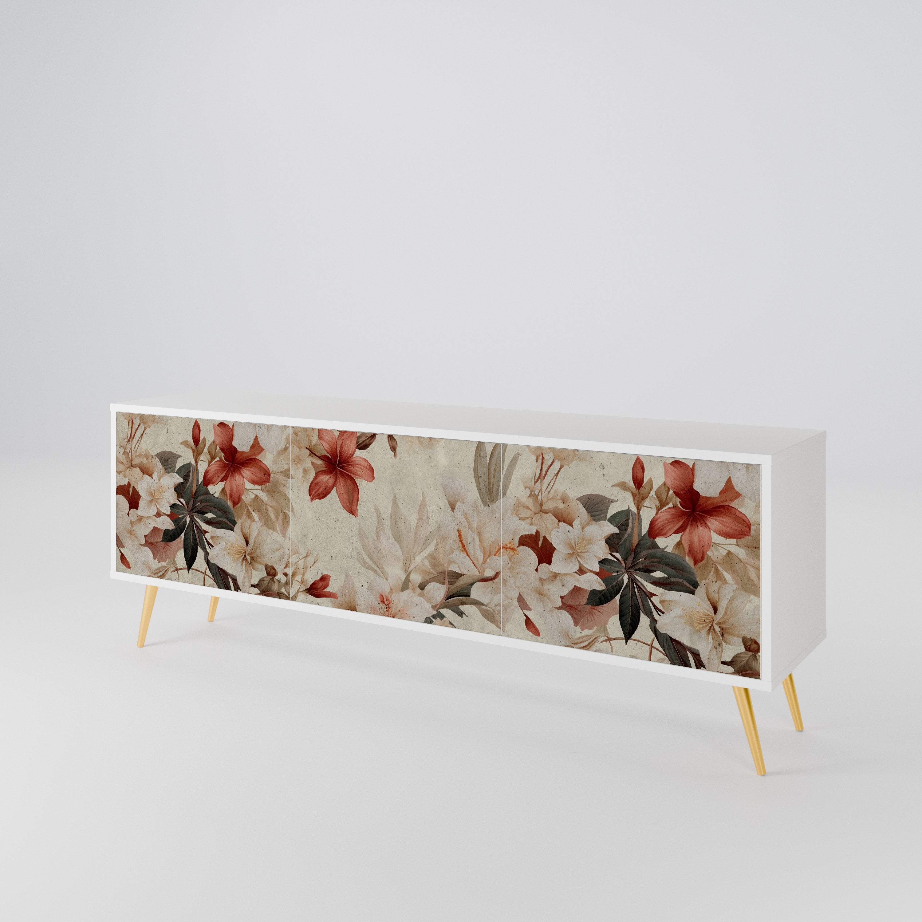 PETAL HARMONY Mueble de TV de 3 Puertas