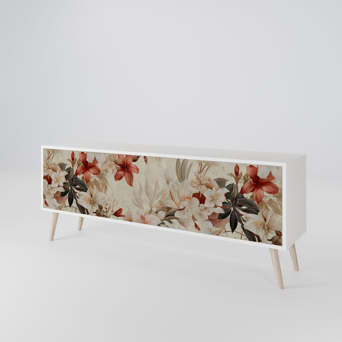 PETAL HARMONY Mueble de TV de 3 Puertas
