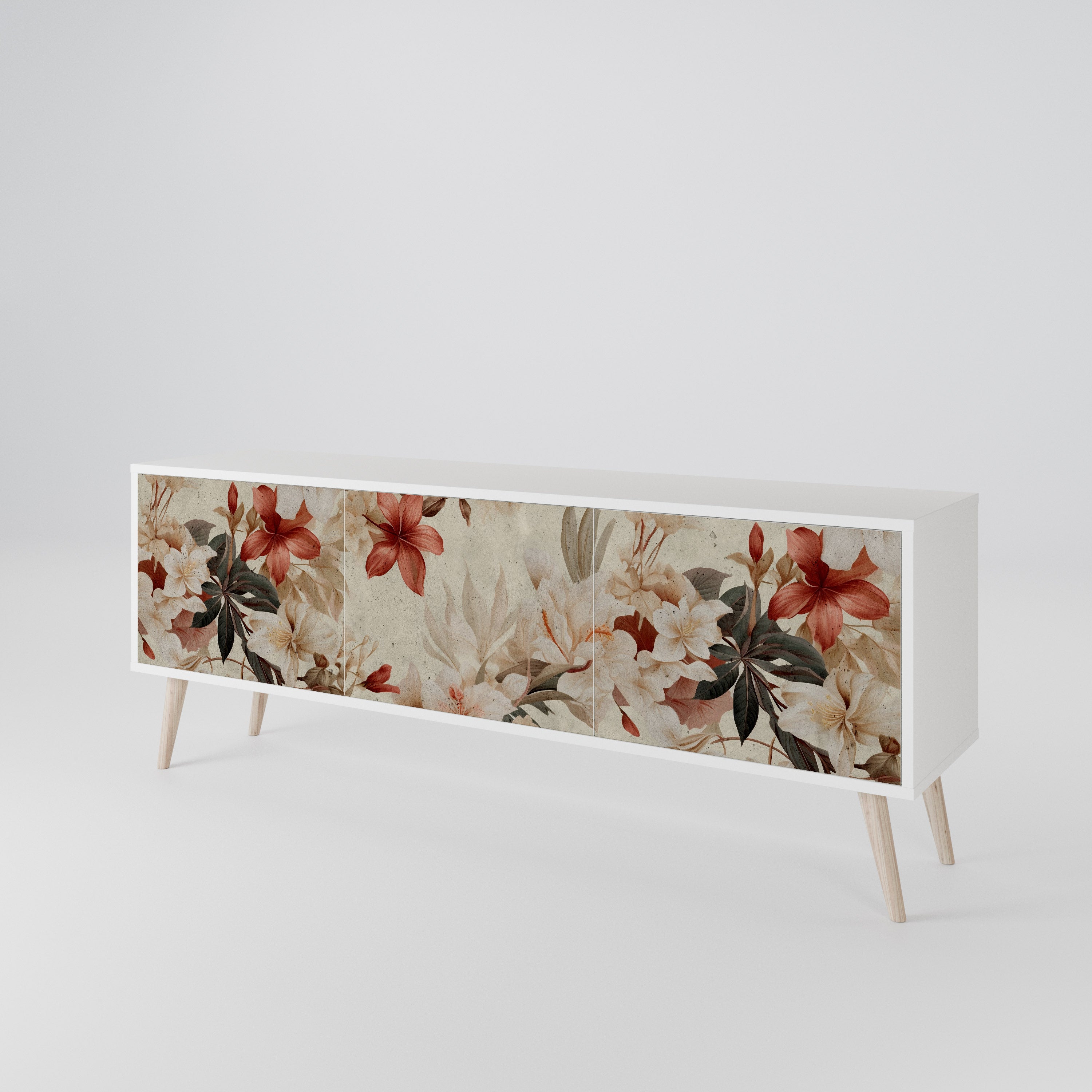 PETAL HARMONY Mueble de TV de 3 Puertas