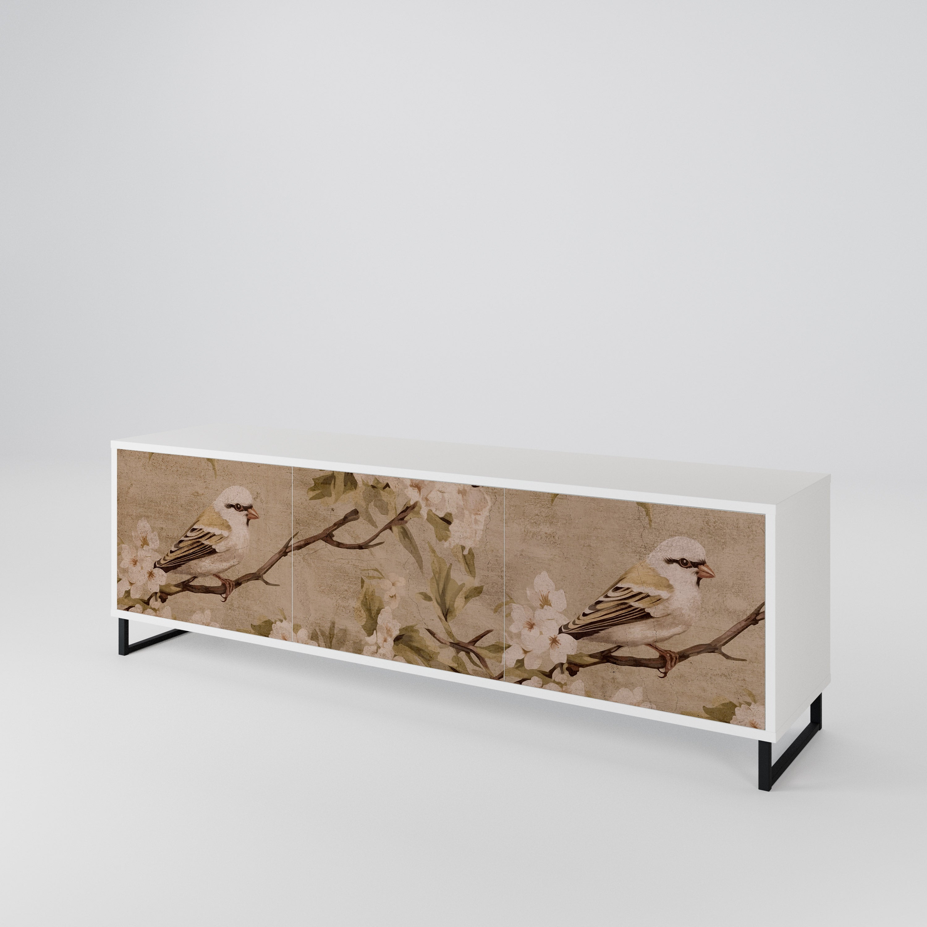 PETAL DISTINGUISH Mueble de TV de 3 Puertas