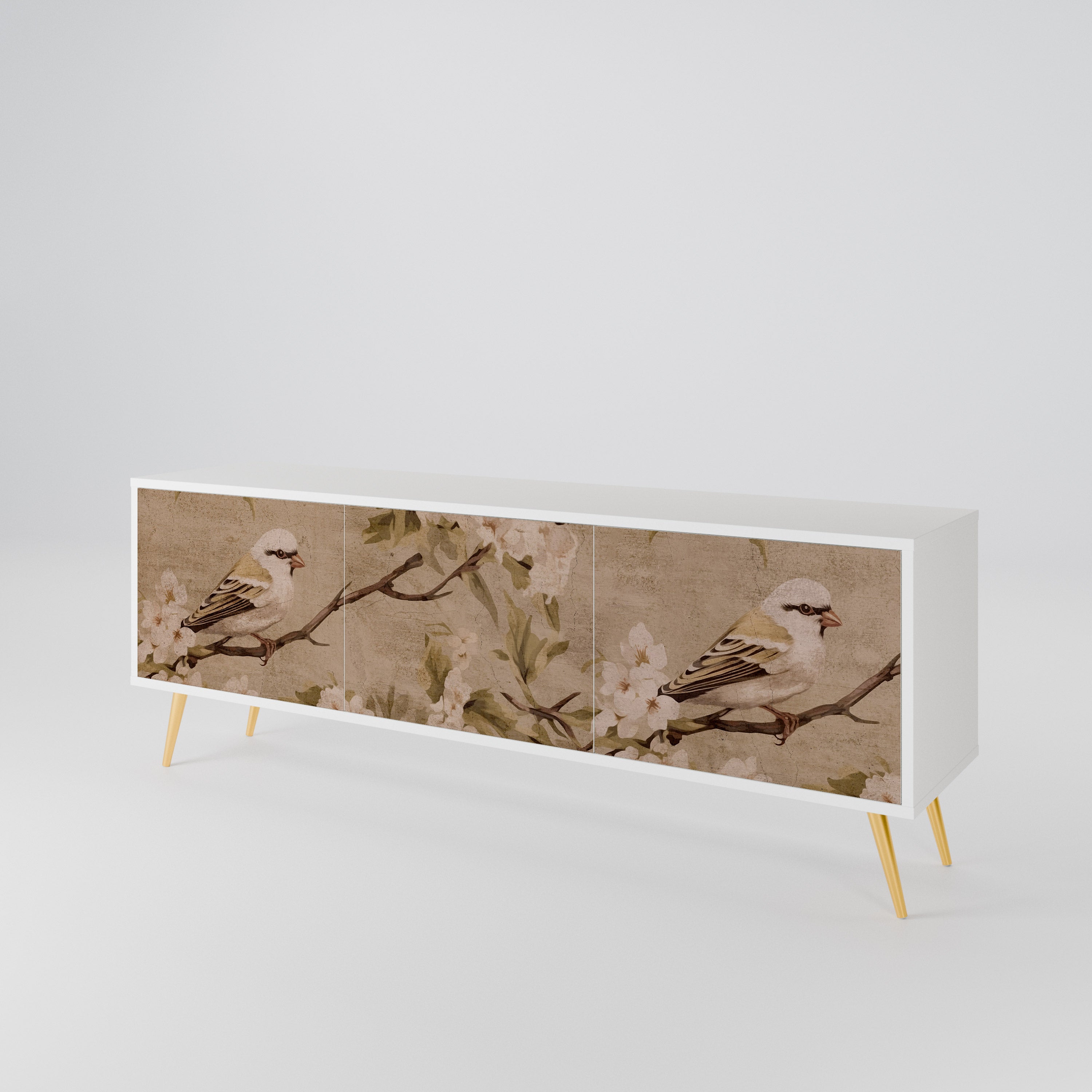 PETAL DISTINGUISH Mueble de TV de 3 Puertas