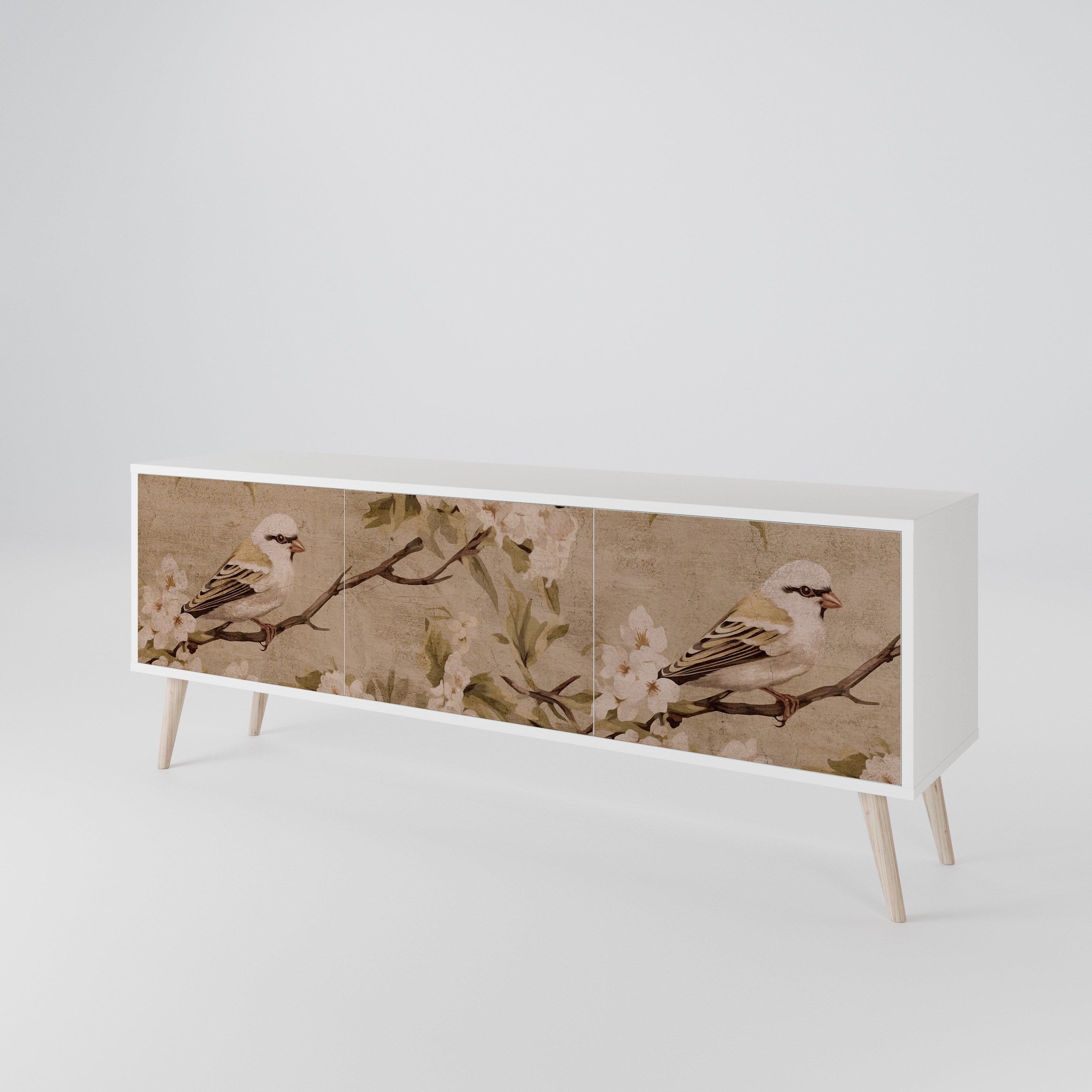 PETAL DISTINGUISH Mueble de TV de 3 Puertas