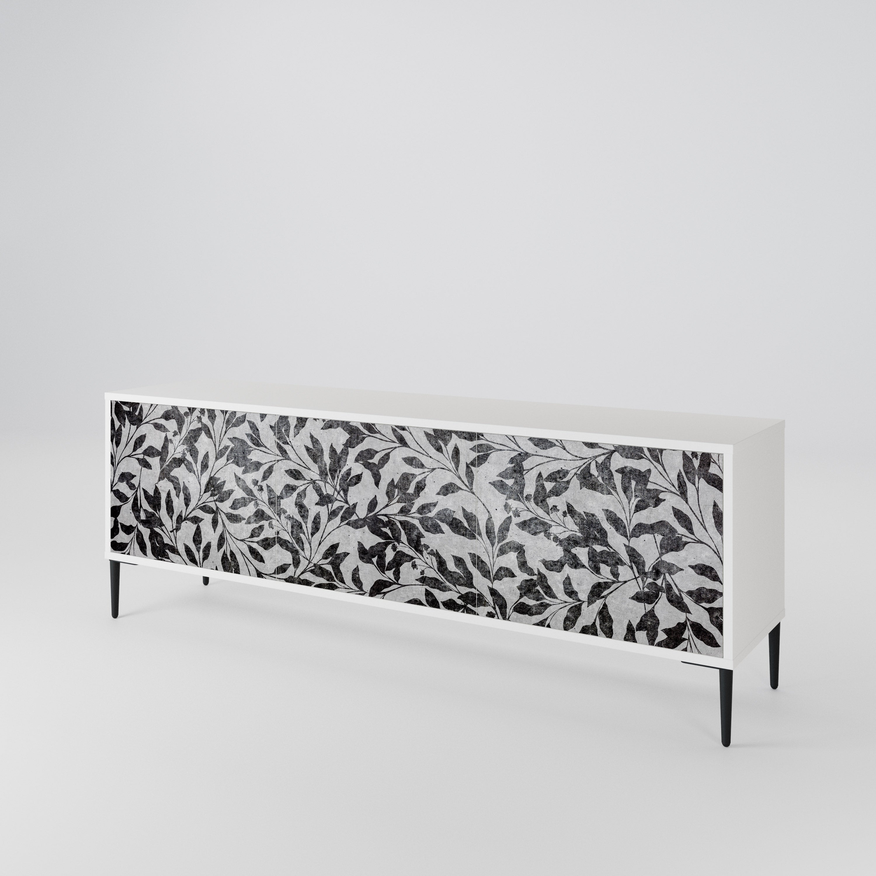 CHARCOAL SPROUT Mueble de TV de 3 Puertas
