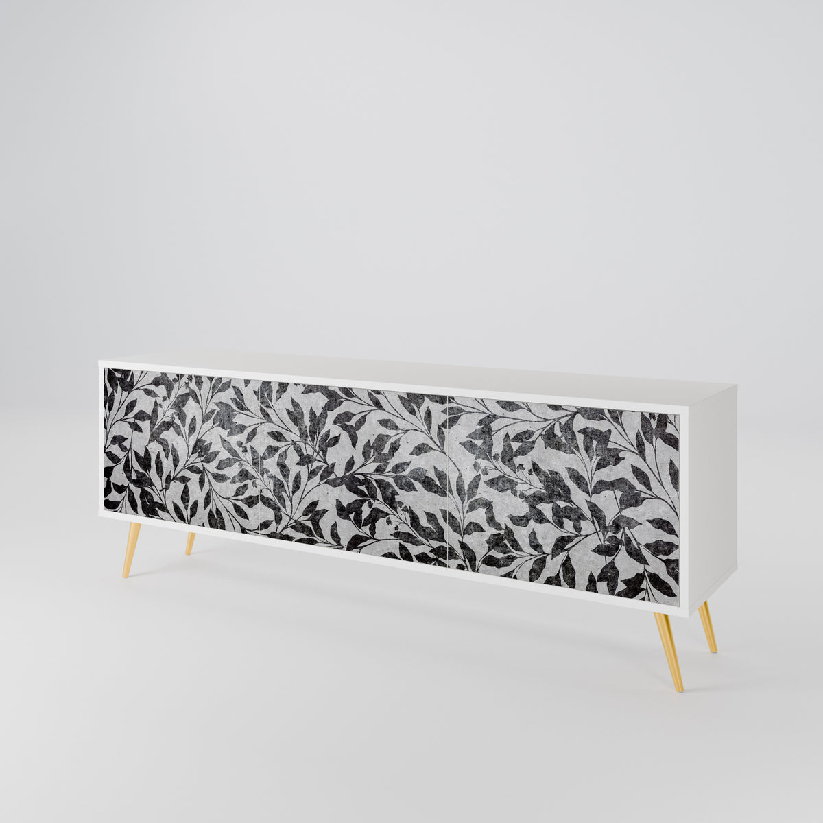 CHARCOAL SPROUT Mueble de TV de 3 Puertas