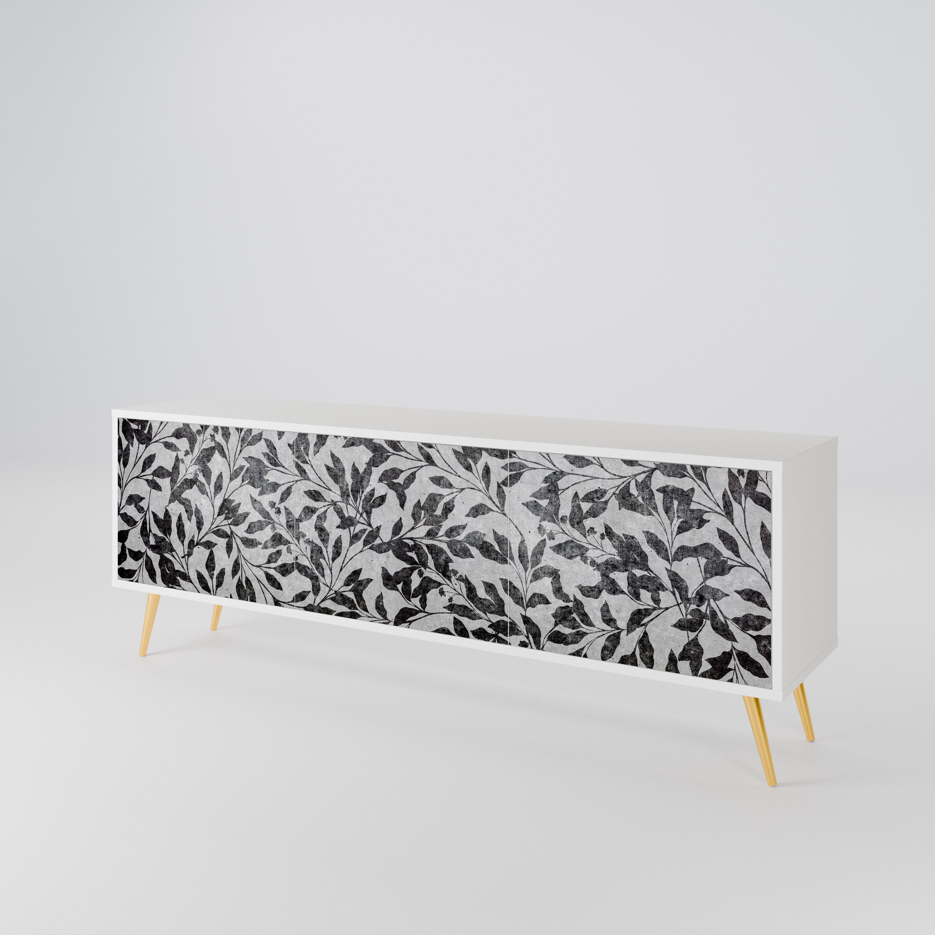CHARCOAL SPROUT Mueble de TV de 3 Puertas