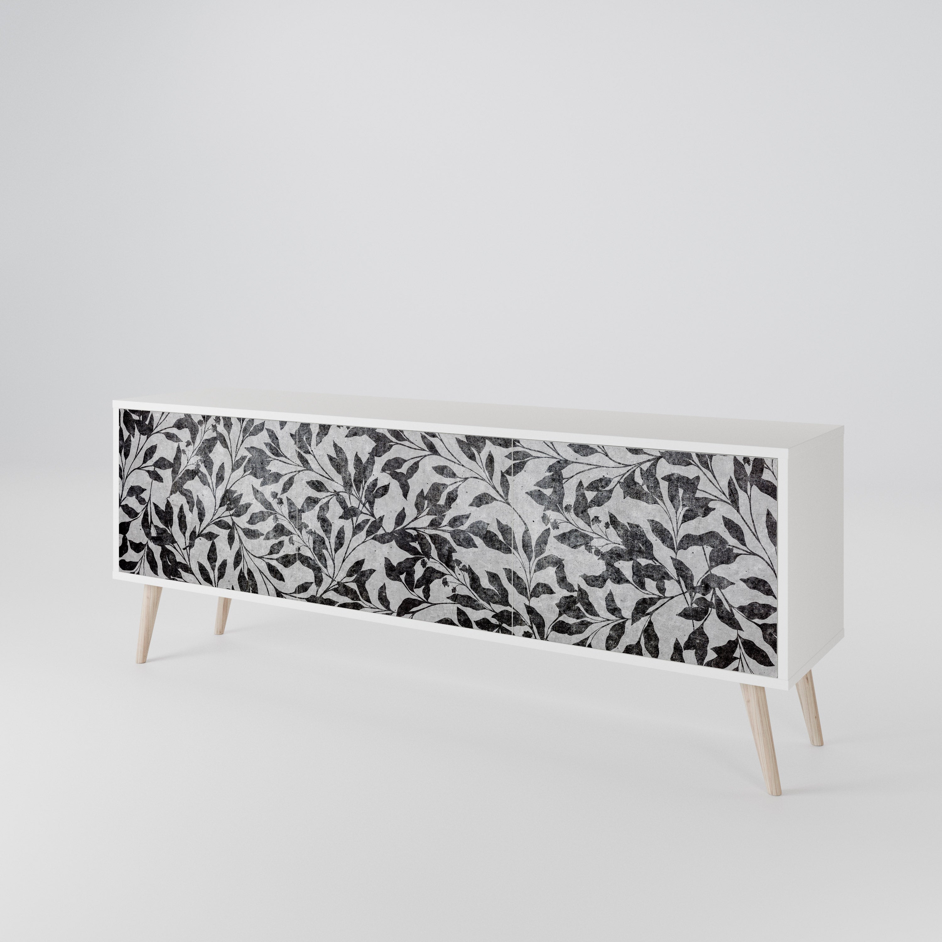 CHARCOAL SPROUT Mueble de TV de 3 Puertas
