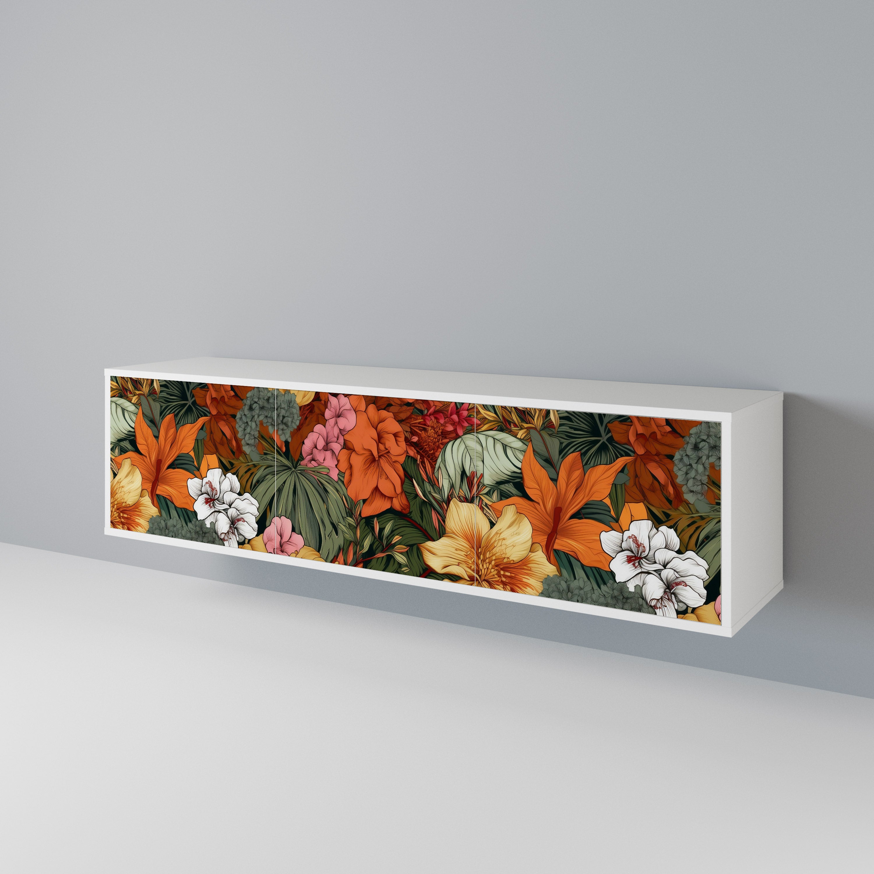 RADIANT FLORA Mueble de TV de 3 Puertas