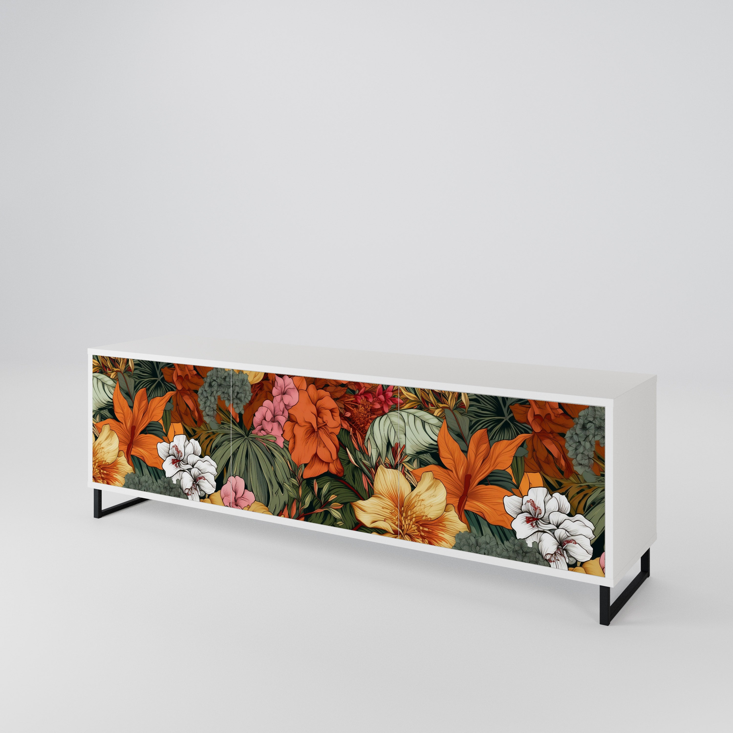 RADIANT FLORA Mueble de TV de 3 Puertas