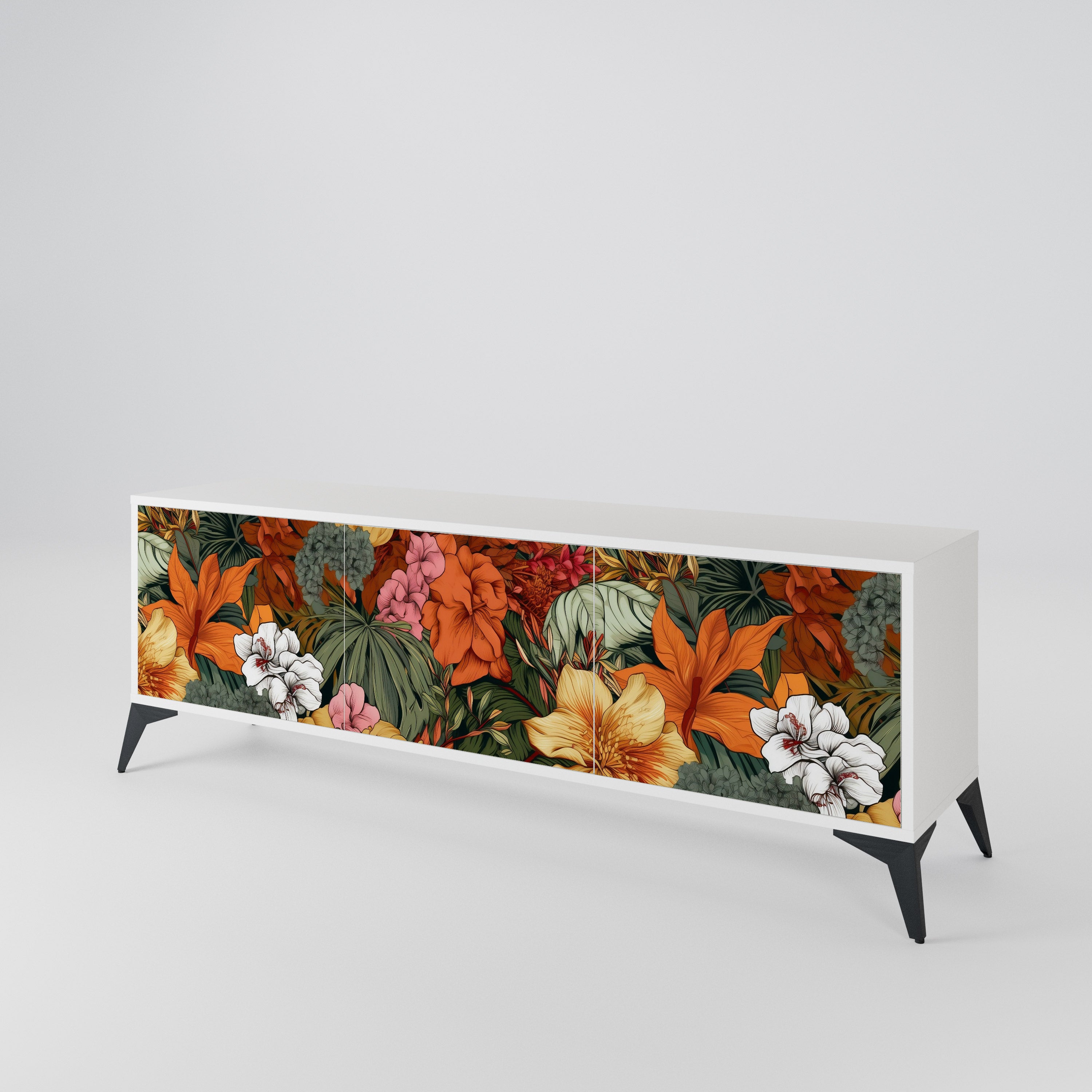 RADIANT FLORA Mueble de TV de 3 Puertas