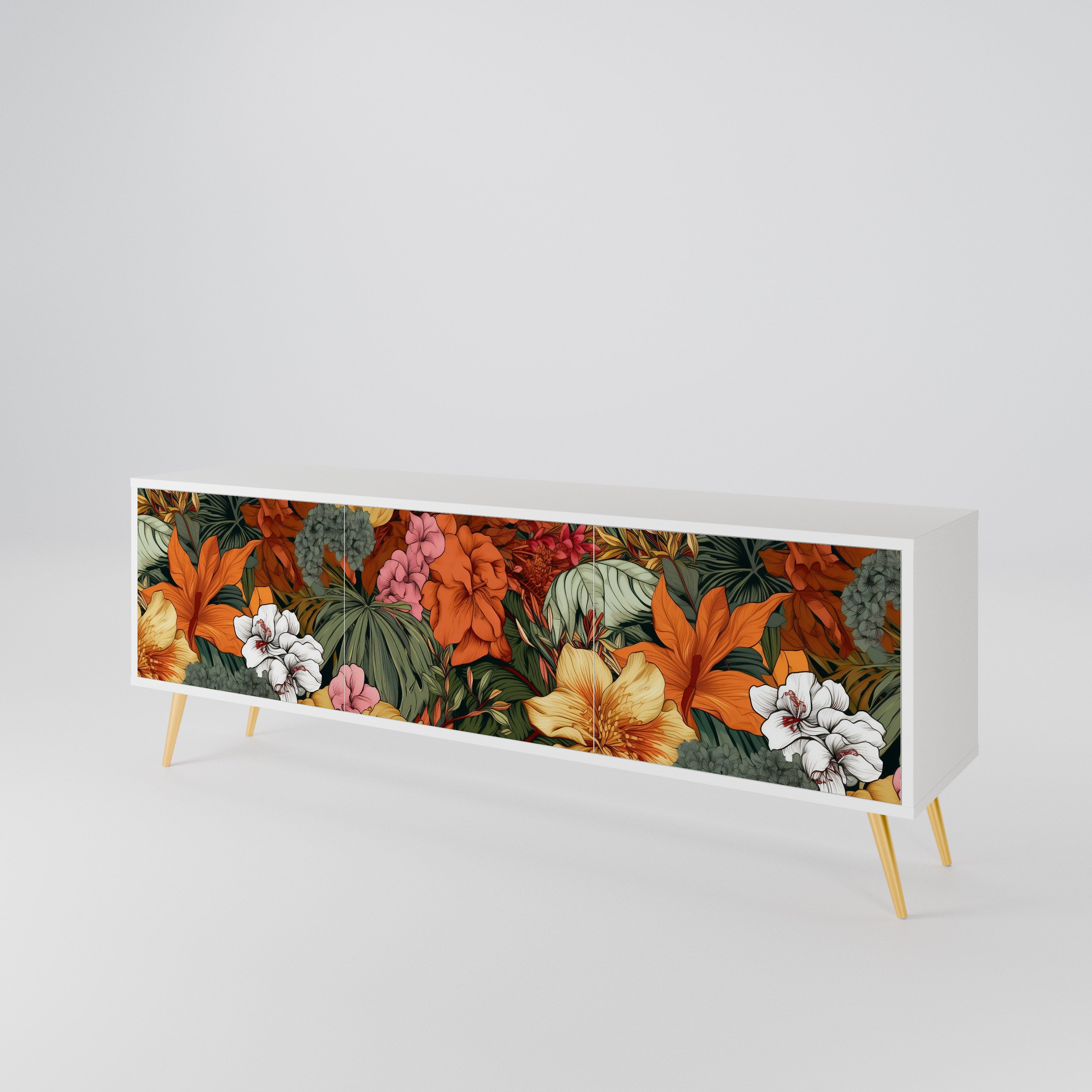 RADIANT FLORA Mueble de TV de 3 Puertas
