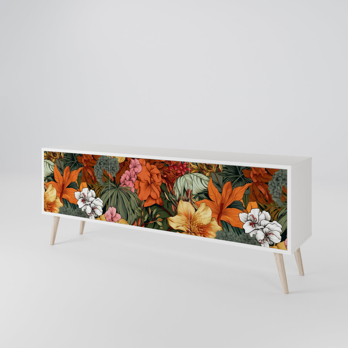 RADIANT FLORA Mueble de TV de 3 Puertas
