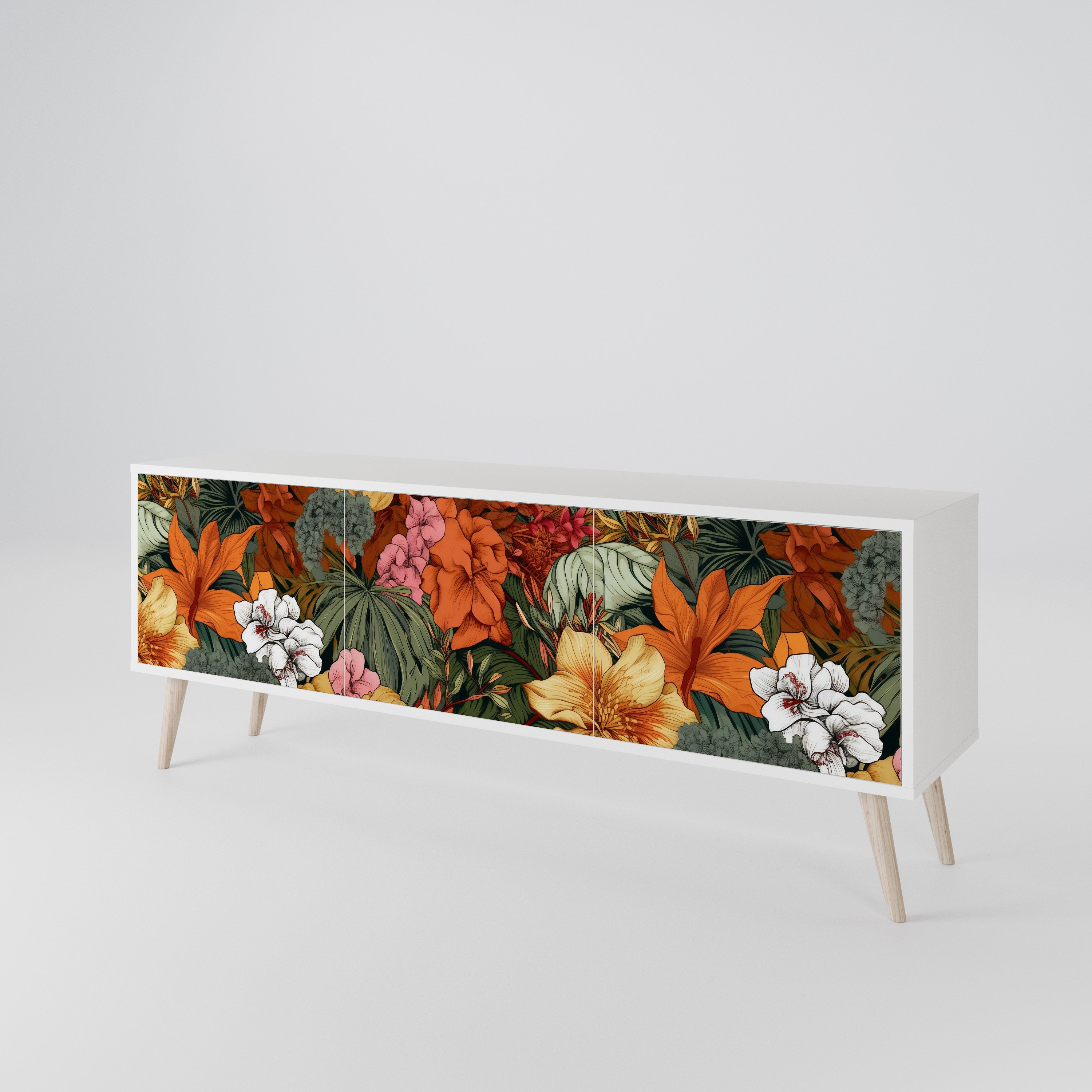 RADIANT FLORA Mueble de TV de 3 Puertas