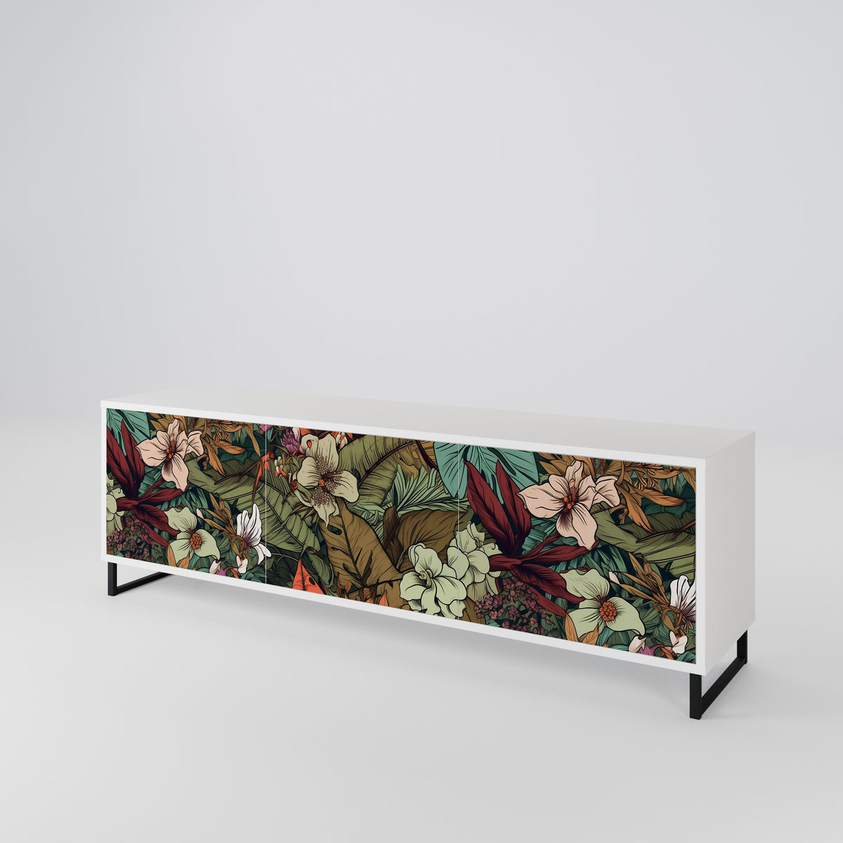 BOTANICAL EMERGENCE Mueble de TV de 3 Puertas
