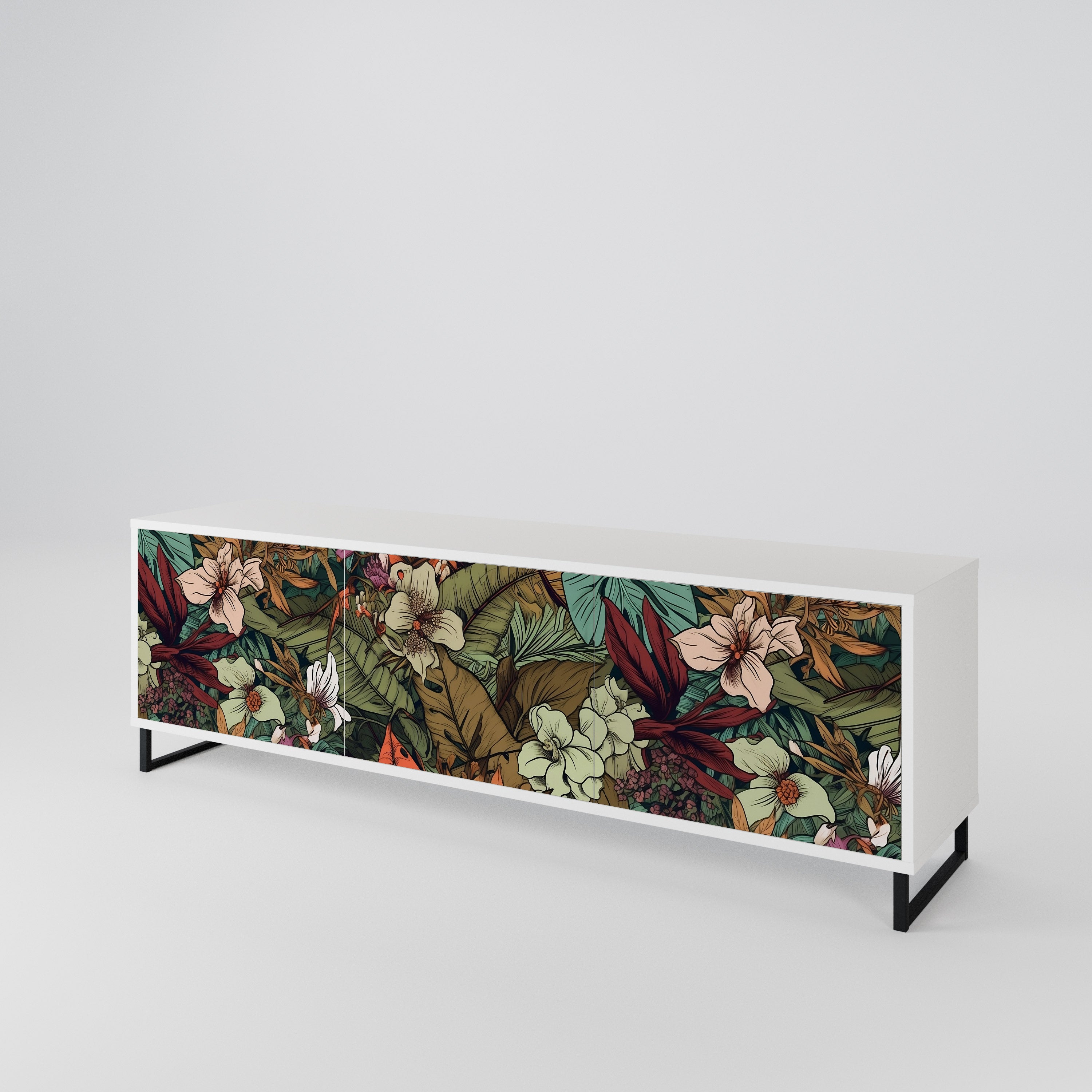 BOTANICAL EMERGENCE Mueble de TV de 3 Puertas