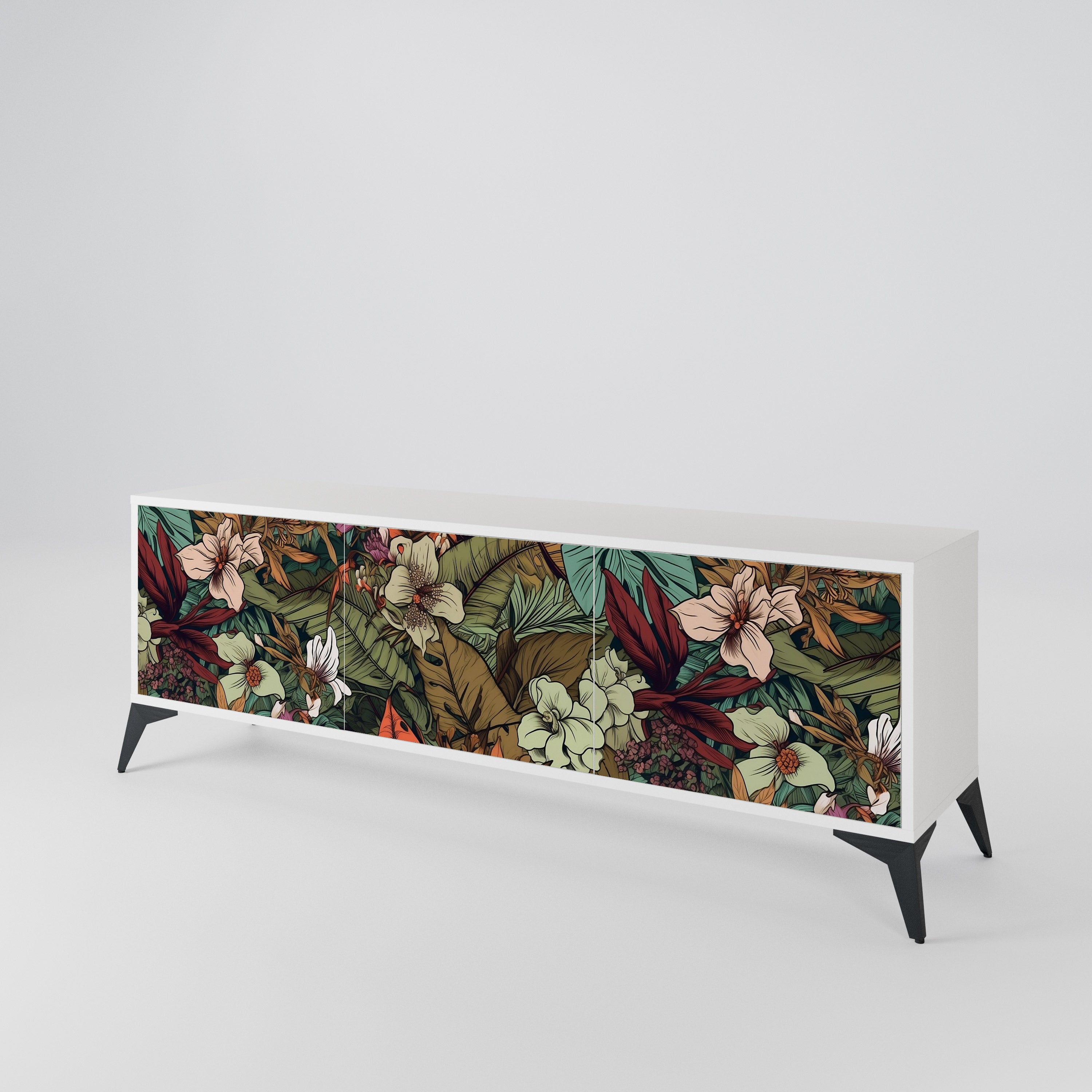 BOTANICAL EMERGENCE Mueble de TV de 3 Puertas