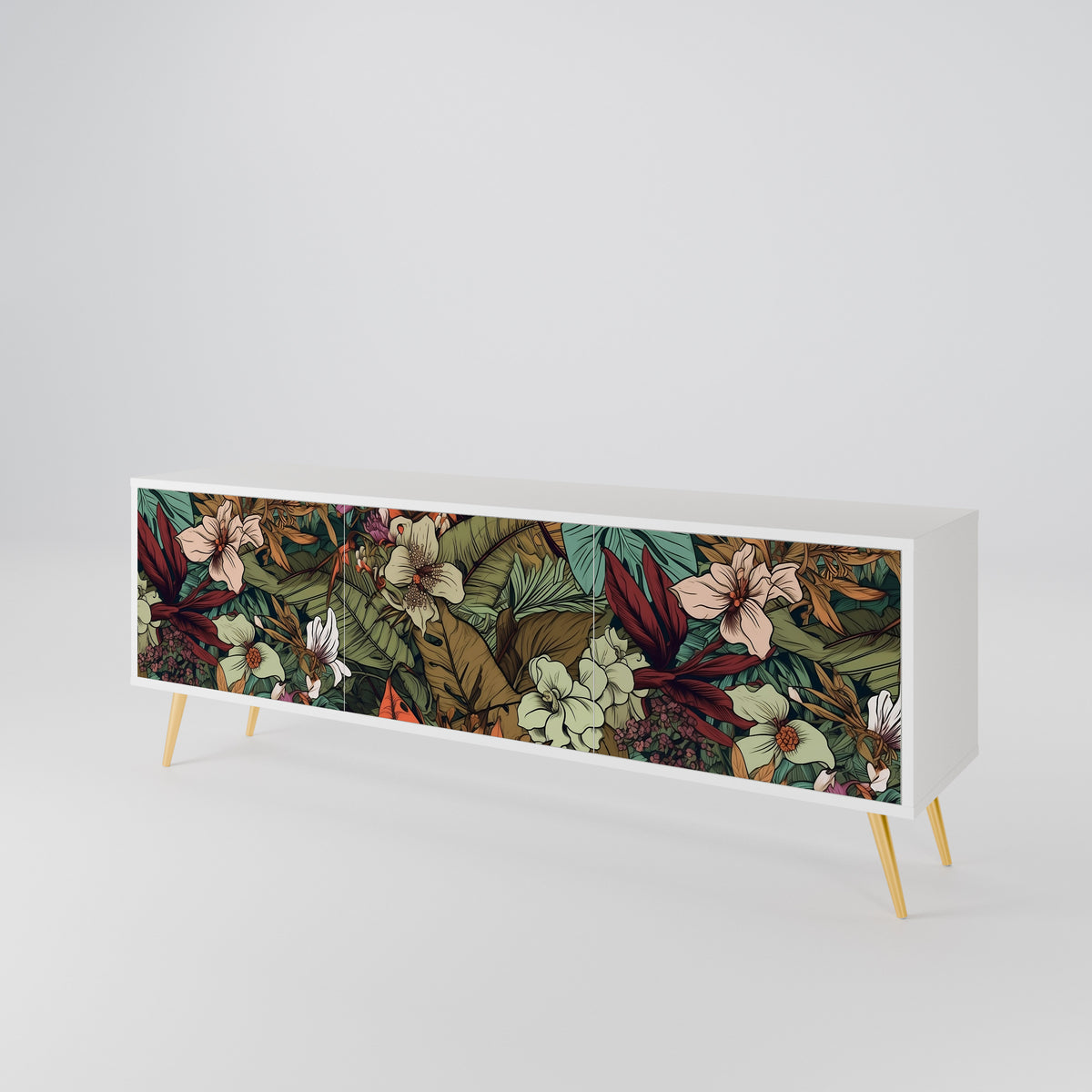 BOTANICAL EMERGENCE Mueble de TV de 3 Puertas