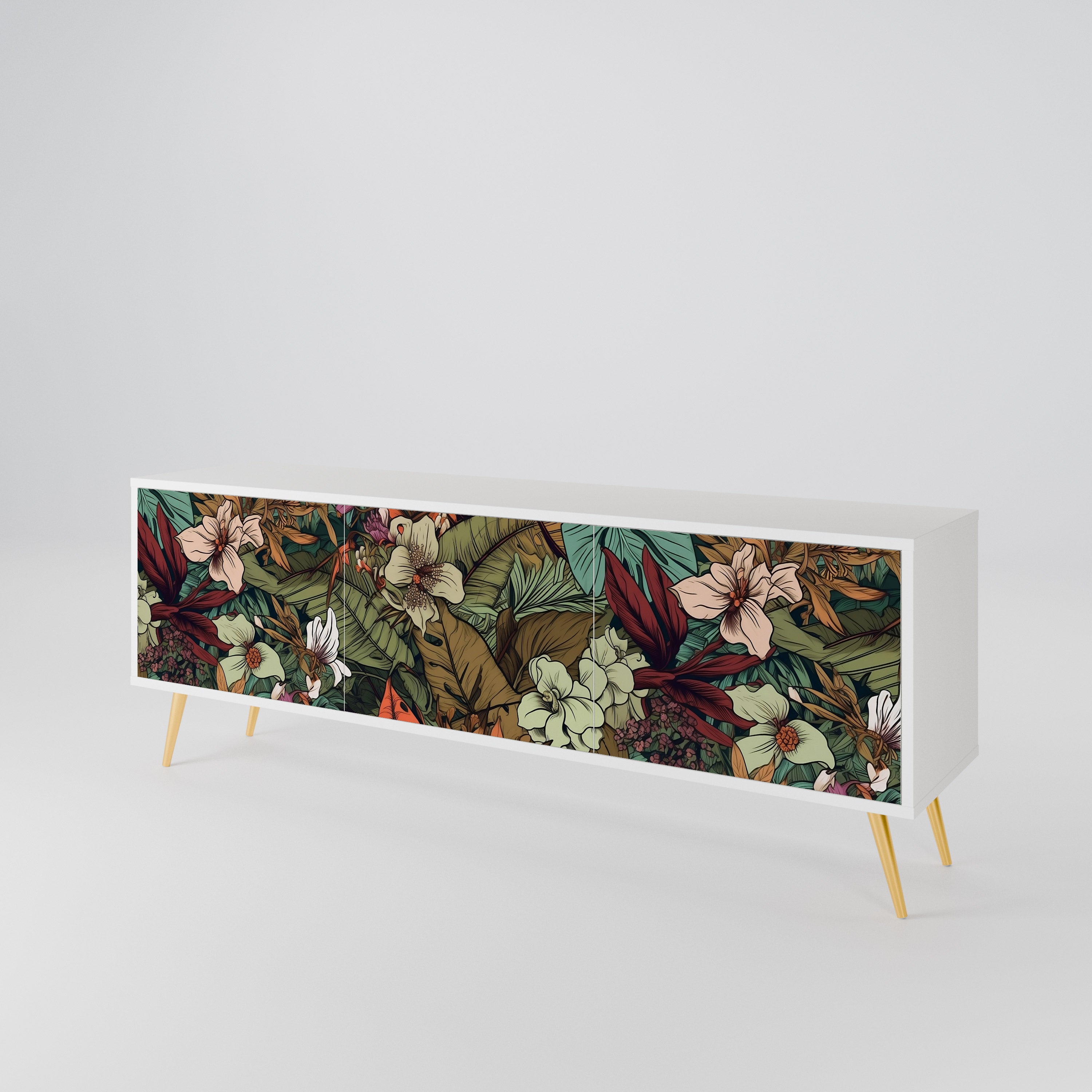 BOTANICAL EMERGENCE Mueble de TV de 3 Puertas