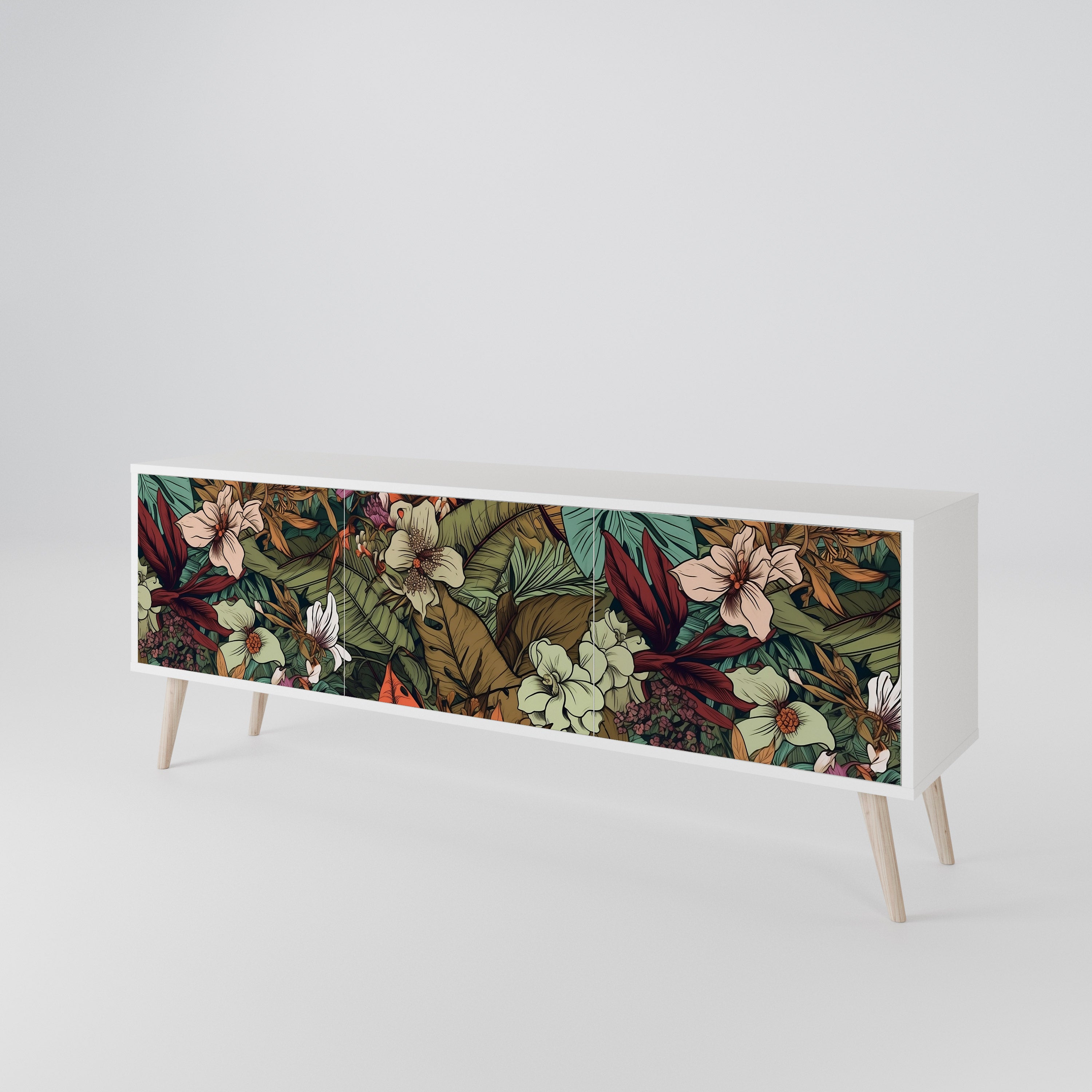 BOTANICAL EMERGENCE Mueble de TV de 3 Puertas