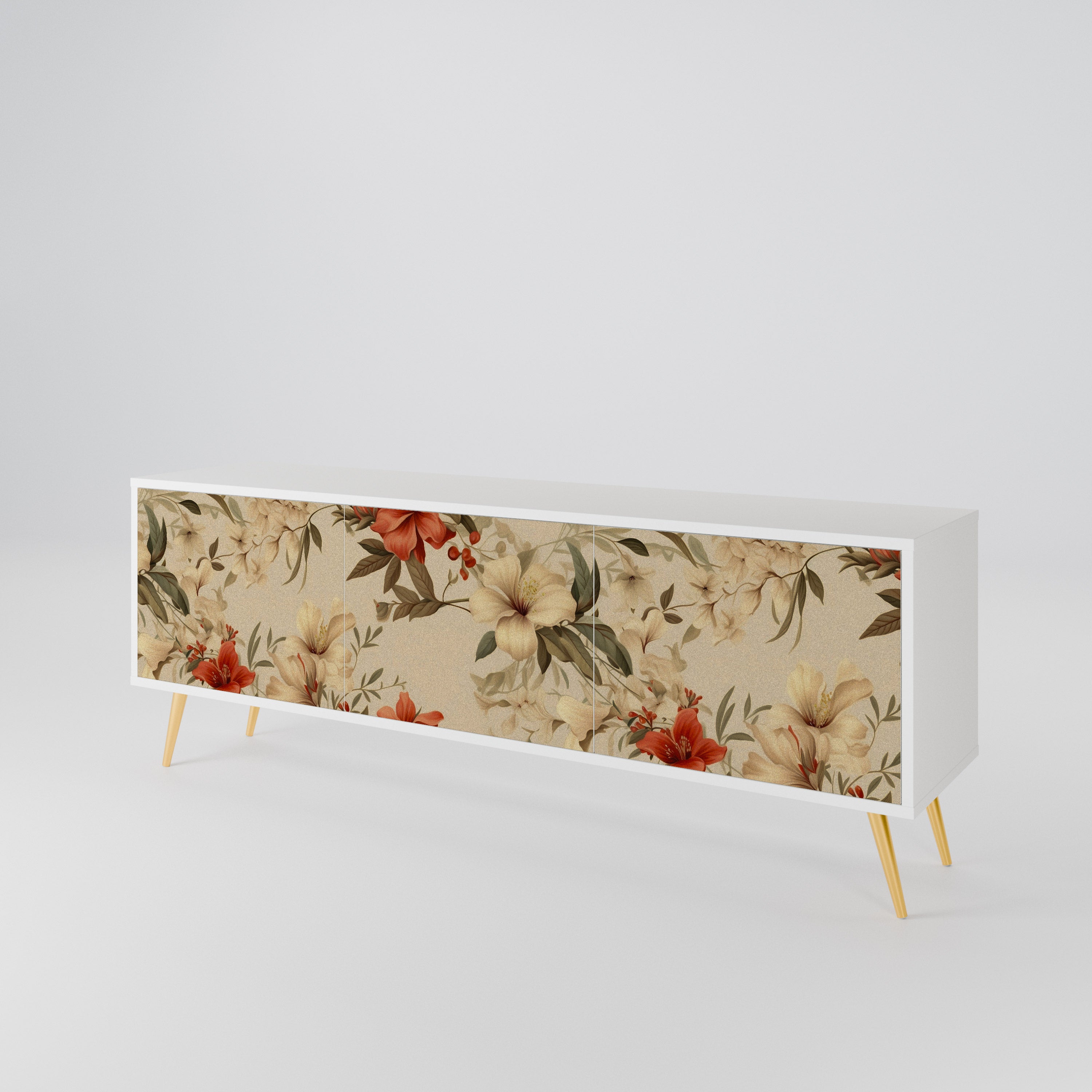 BLOOMING HARMONY Mueble de TV de 3 Puertas