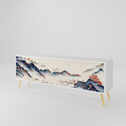 JAPANESE LANDSCAPE Mueble de TV de 3 Puertas