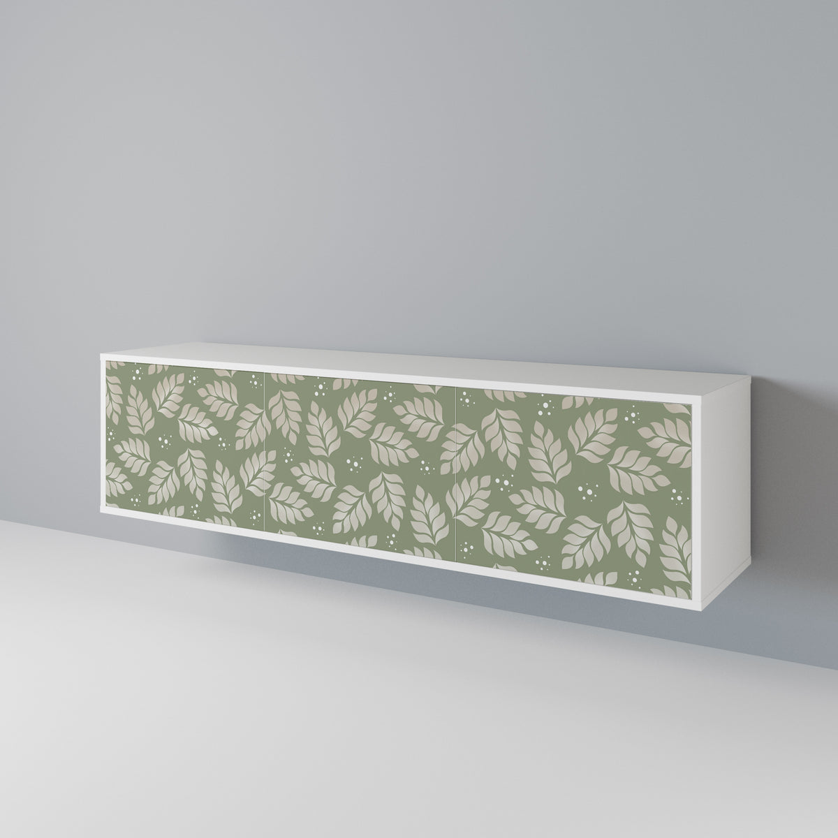 LEAVES ON GREEN Mueble de TV de 3 Puertas