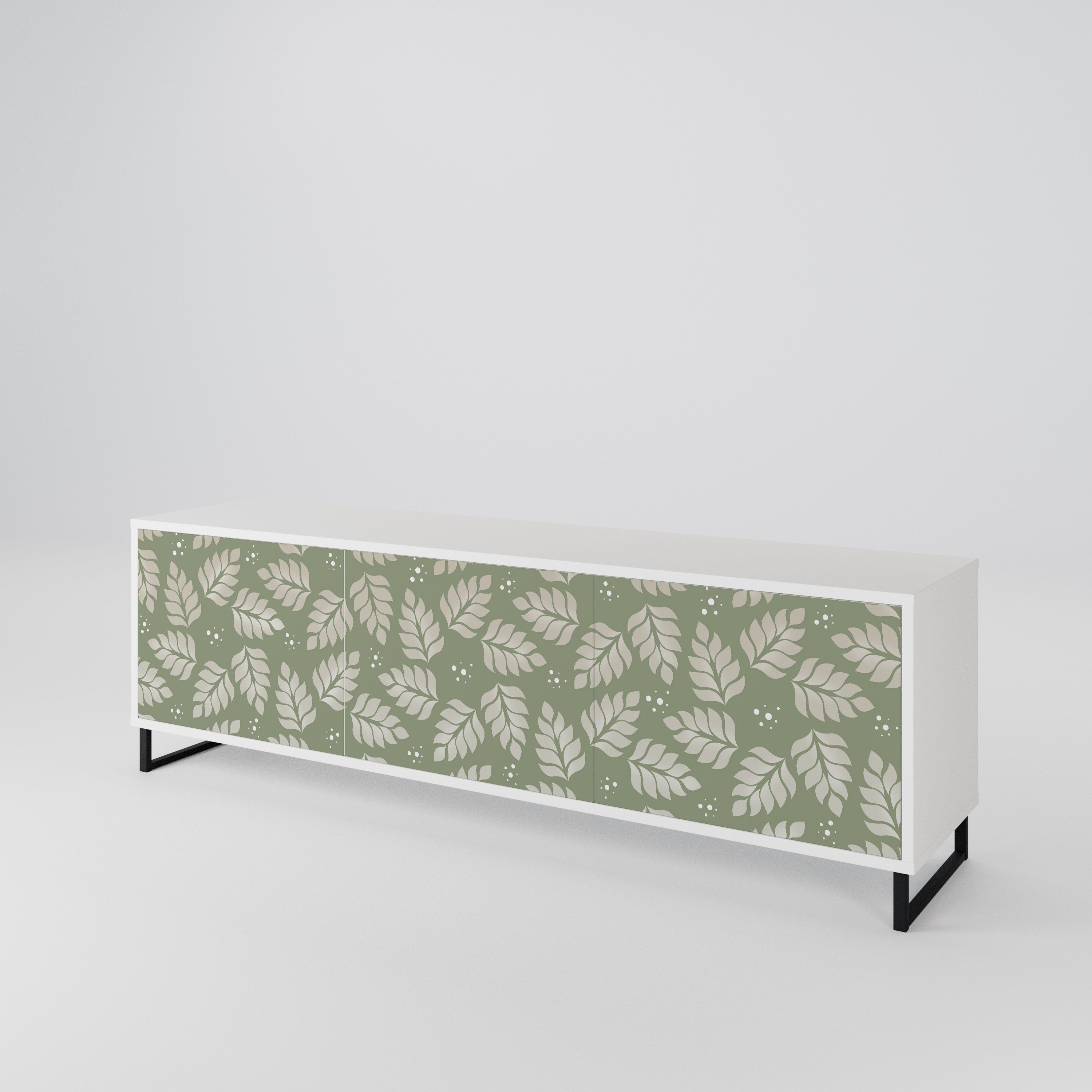 LEAVES ON GREEN 3-Door TV Cabinet