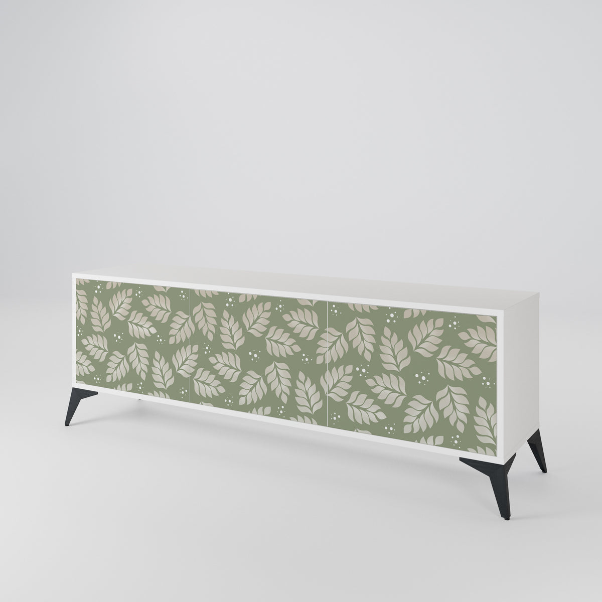LEAVES ON GREEN Mueble de TV de 3 Puertas