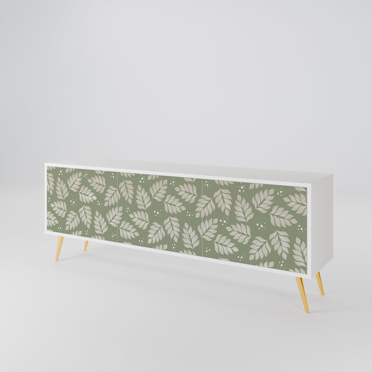 LEAVES ON GREEN Mueble de TV de 3 Puertas