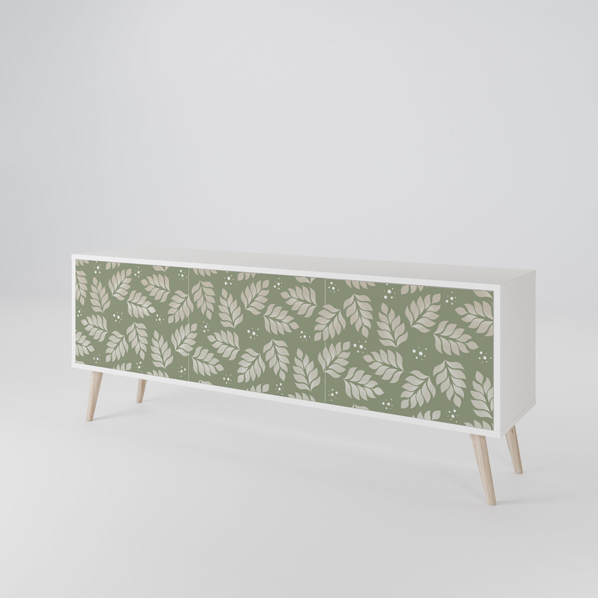 LEAVES ON GREEN Mueble de TV de 3 Puertas
