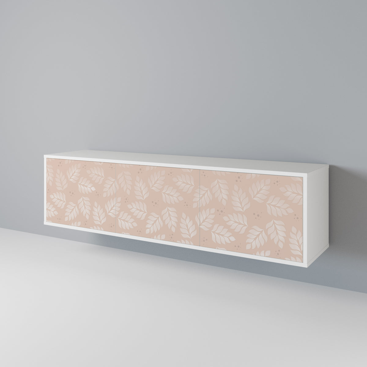 LEAVES ON BEIGE Mueble de TV de 3 Puertas
