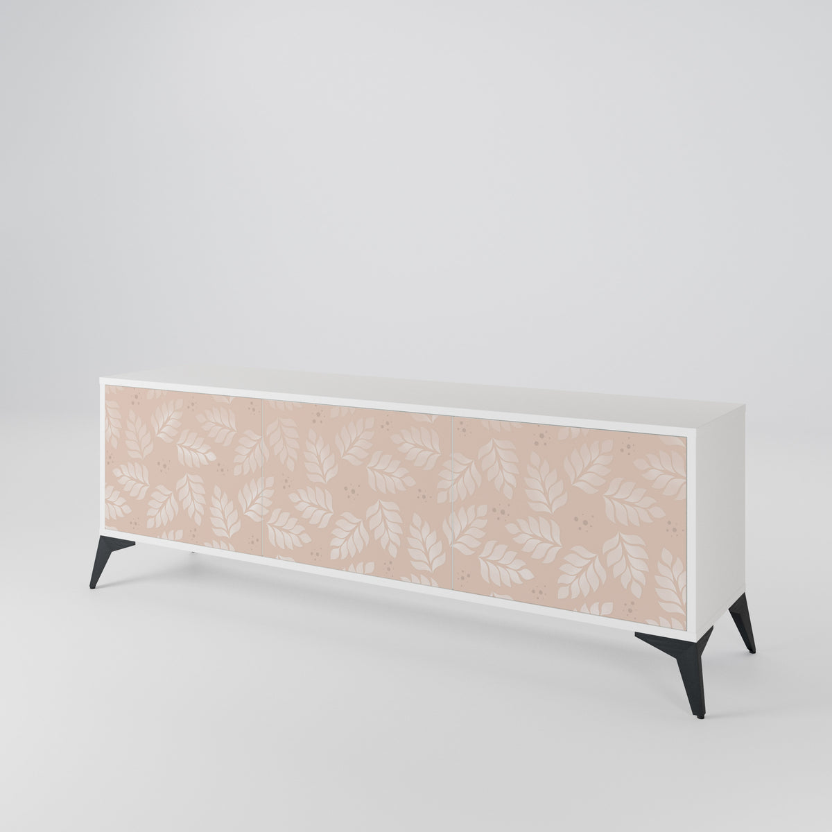 LEAVES ON BEIGE Mueble de TV de 3 Puertas