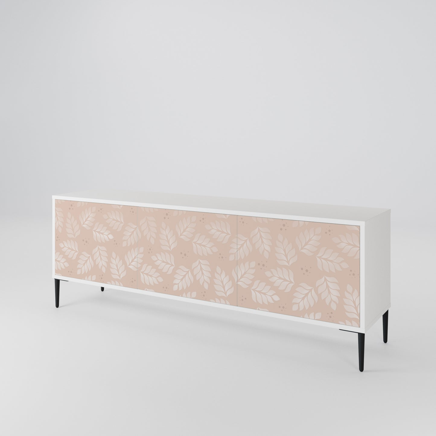 LEAVES ON BEIGE Mueble de TV de 3 Puertas