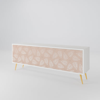 LEAVES ON BEIGE Mueble de TV de 3 Puertas