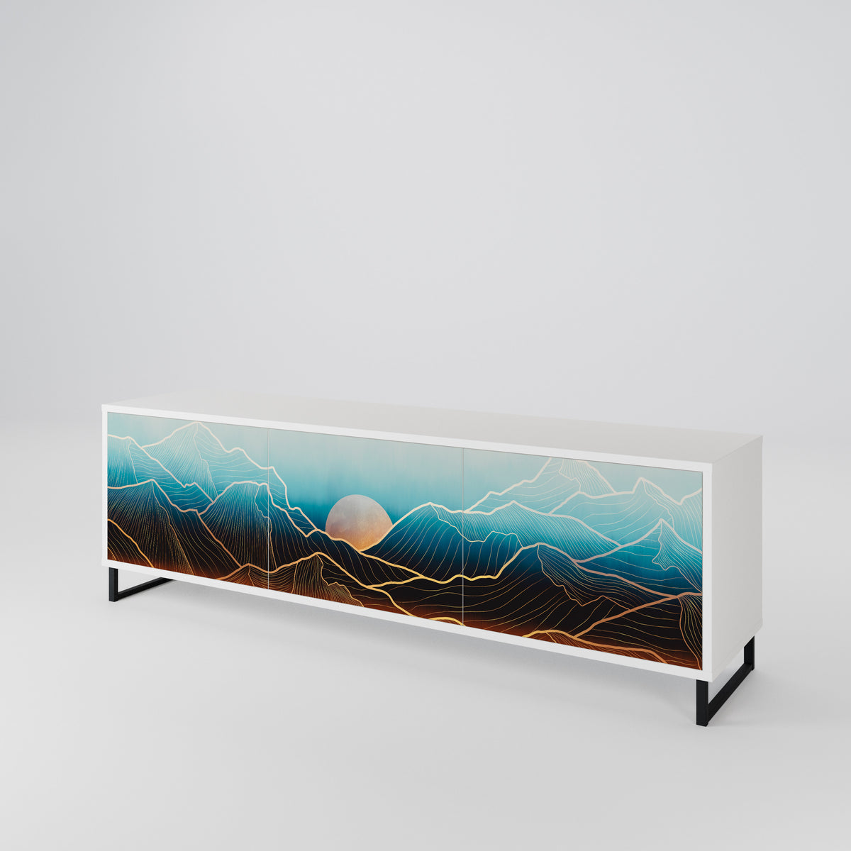 LUNAR SECRETS Mueble de TV de 3 Puertas