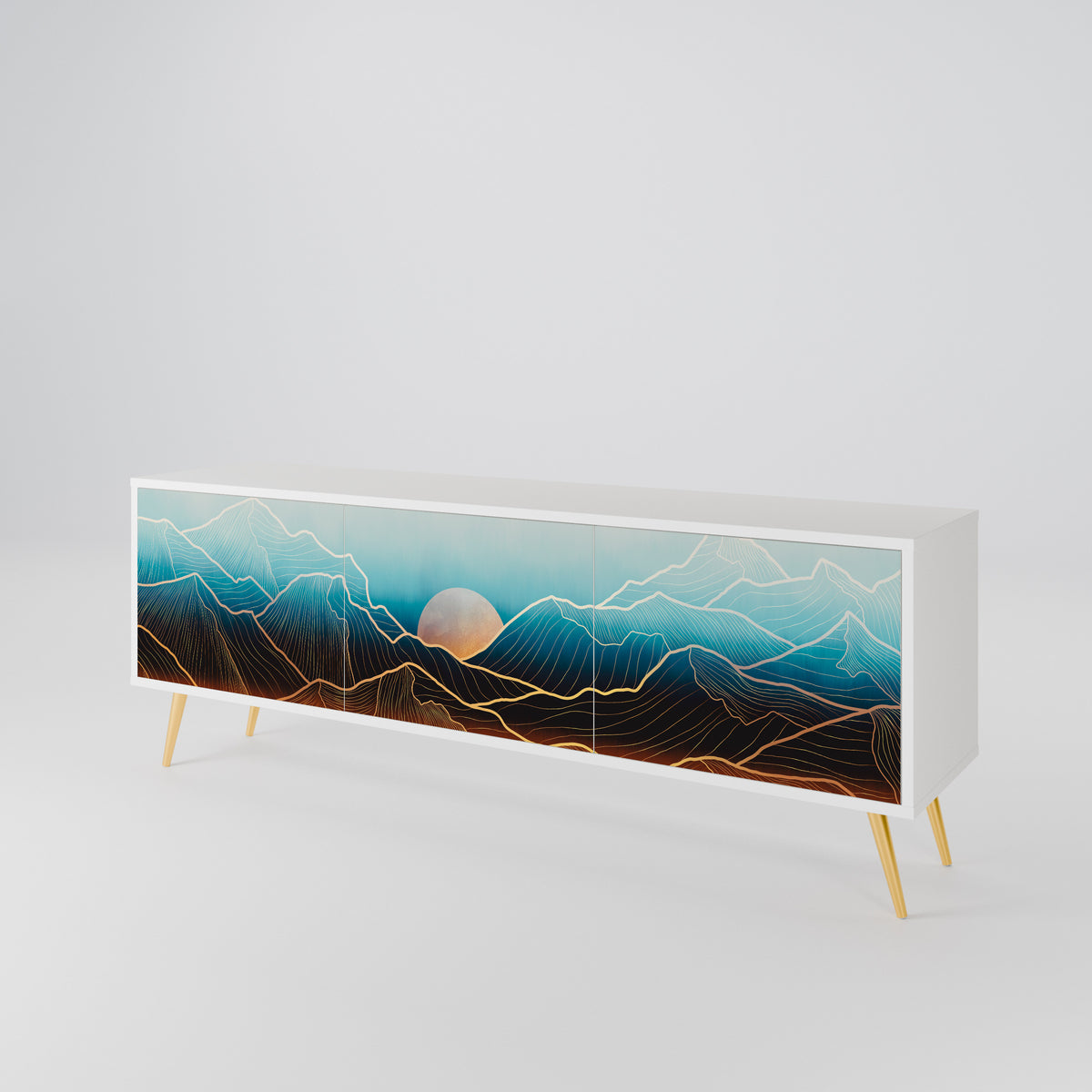 LUNAR SECRETS Mueble de TV de 3 Puertas